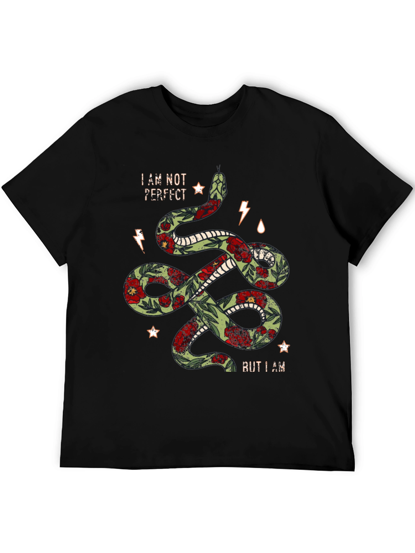 Floral Snake Graphic Tee - Imperfectly Unique