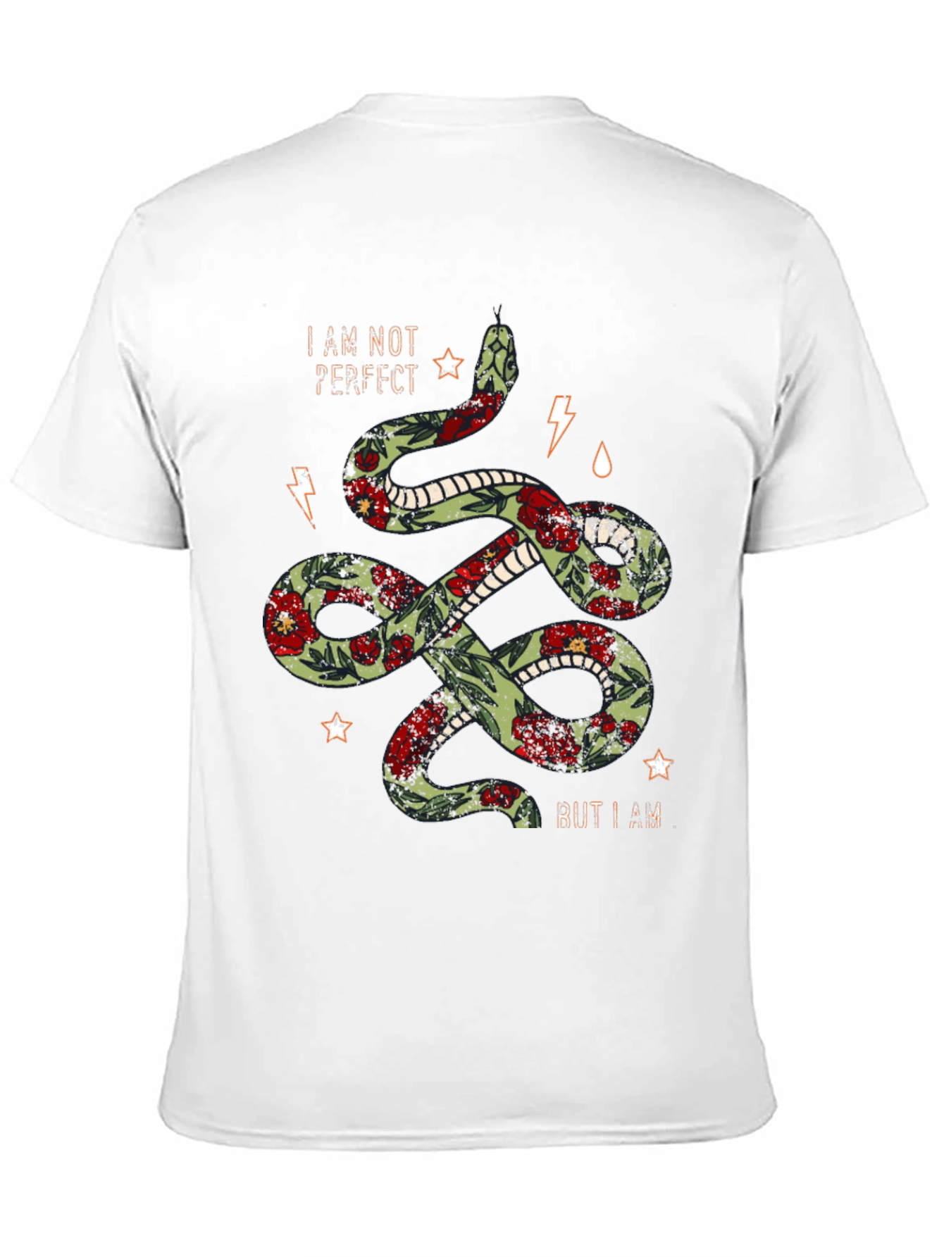 Floral Snake Graphic Tee - Imperfectly Unique