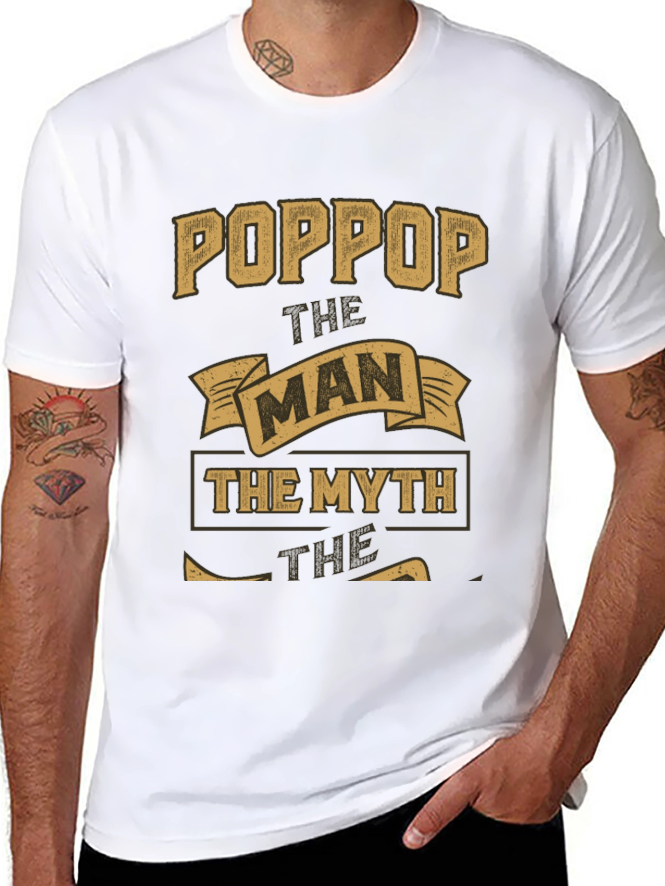 Poppop The Man The Myth Legend Graphic T-Shirt