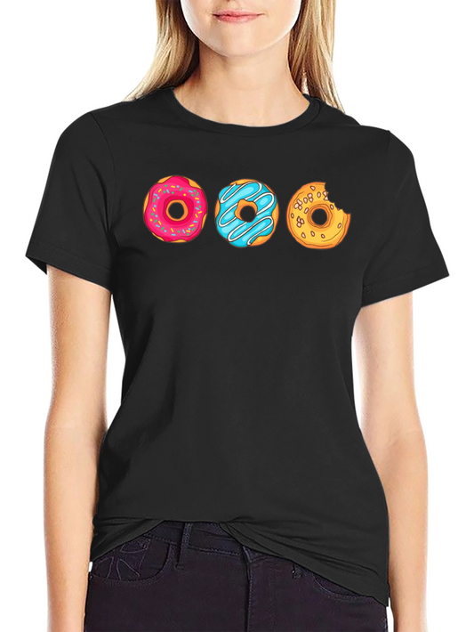Fun Donut Graphic Tee - Black Casual Shirt