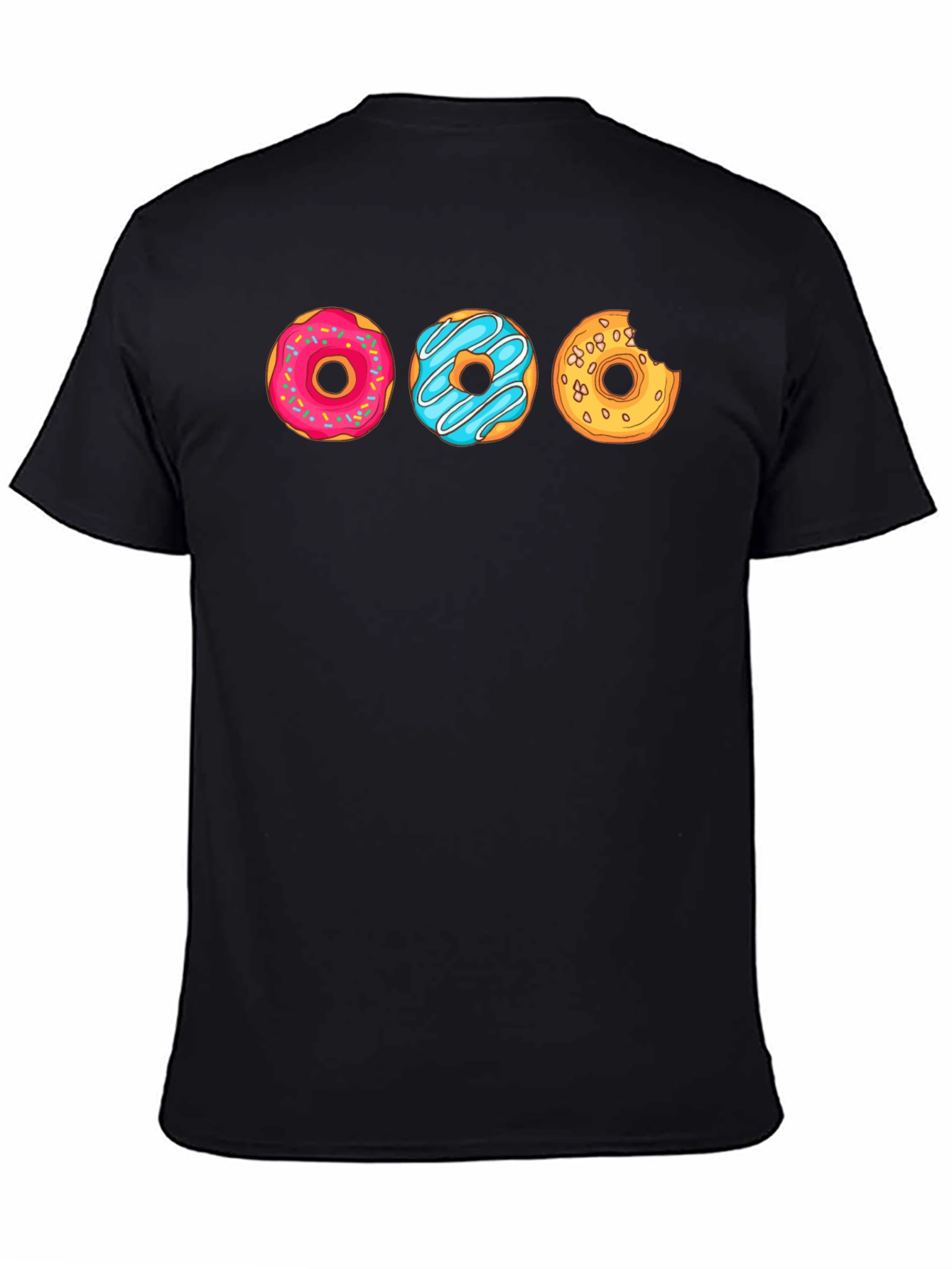 Fun Donut Graphic Tee - Black Casual Shirt