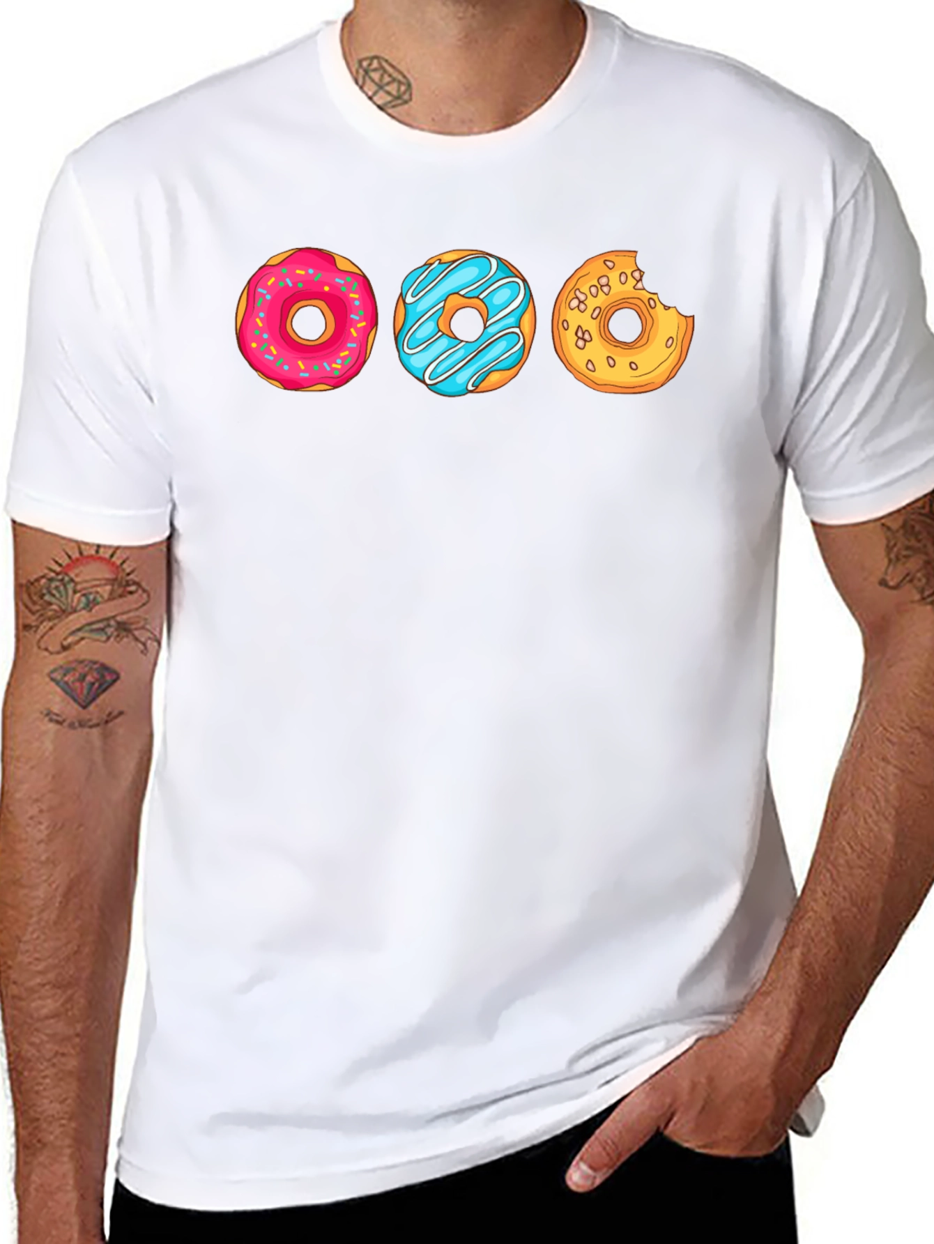 Fun Donut Graphic Tee - Black Casual Shirt
