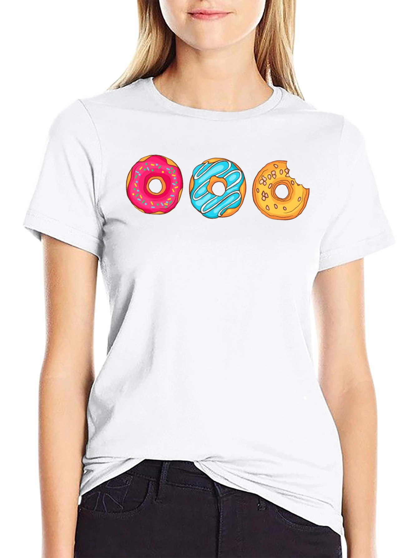 Fun Donut Graphic Tee - Black Casual Shirt