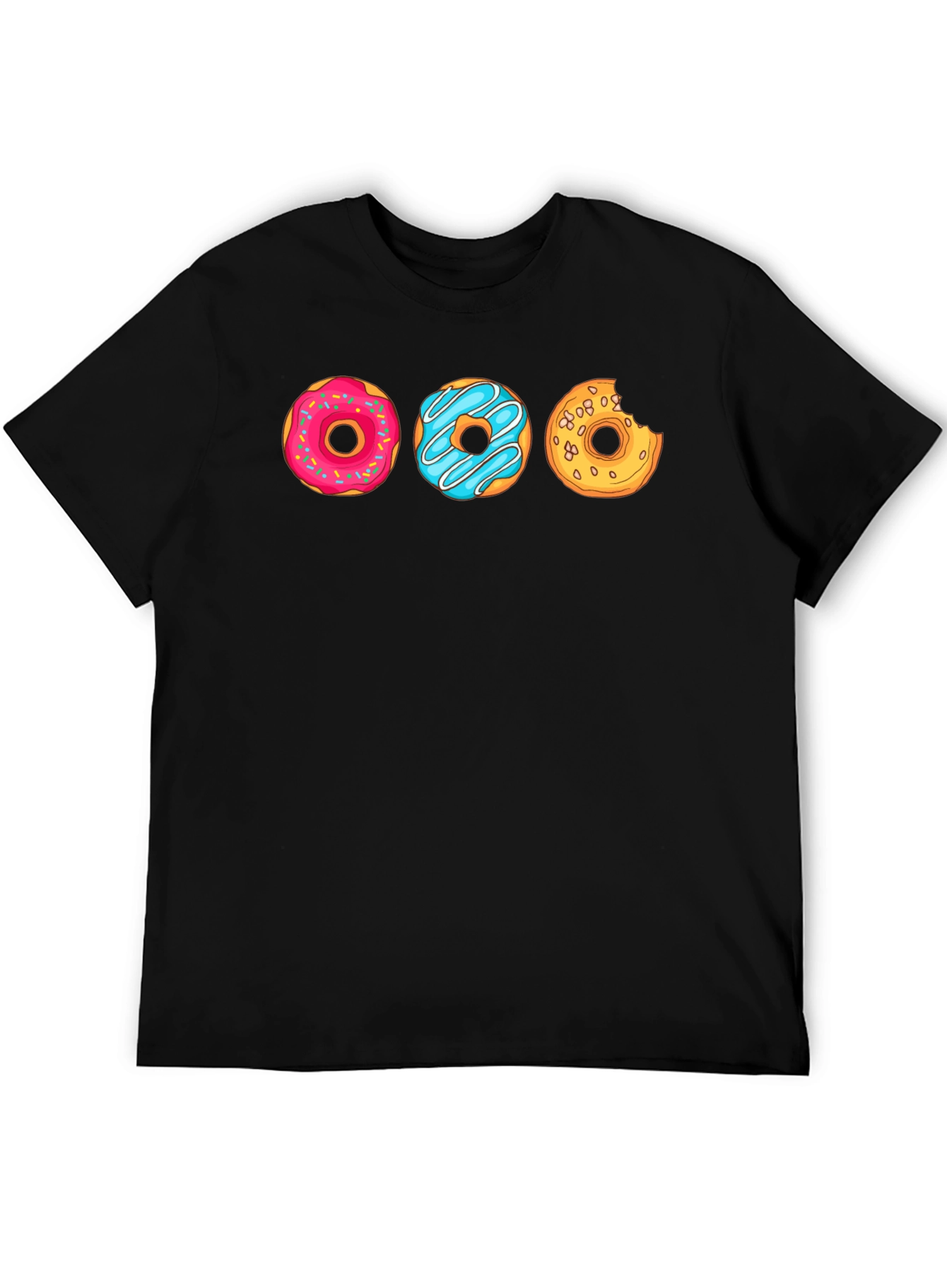 Fun Donut Graphic Tee - Black Casual Shirt