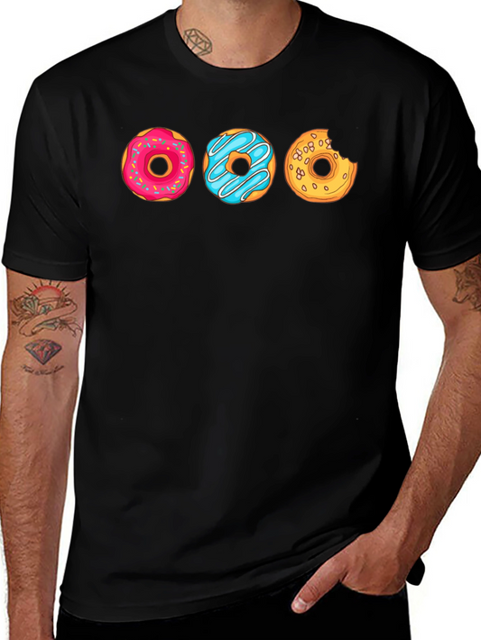 Fun Donut Graphic Tee - Black Casual Shirt