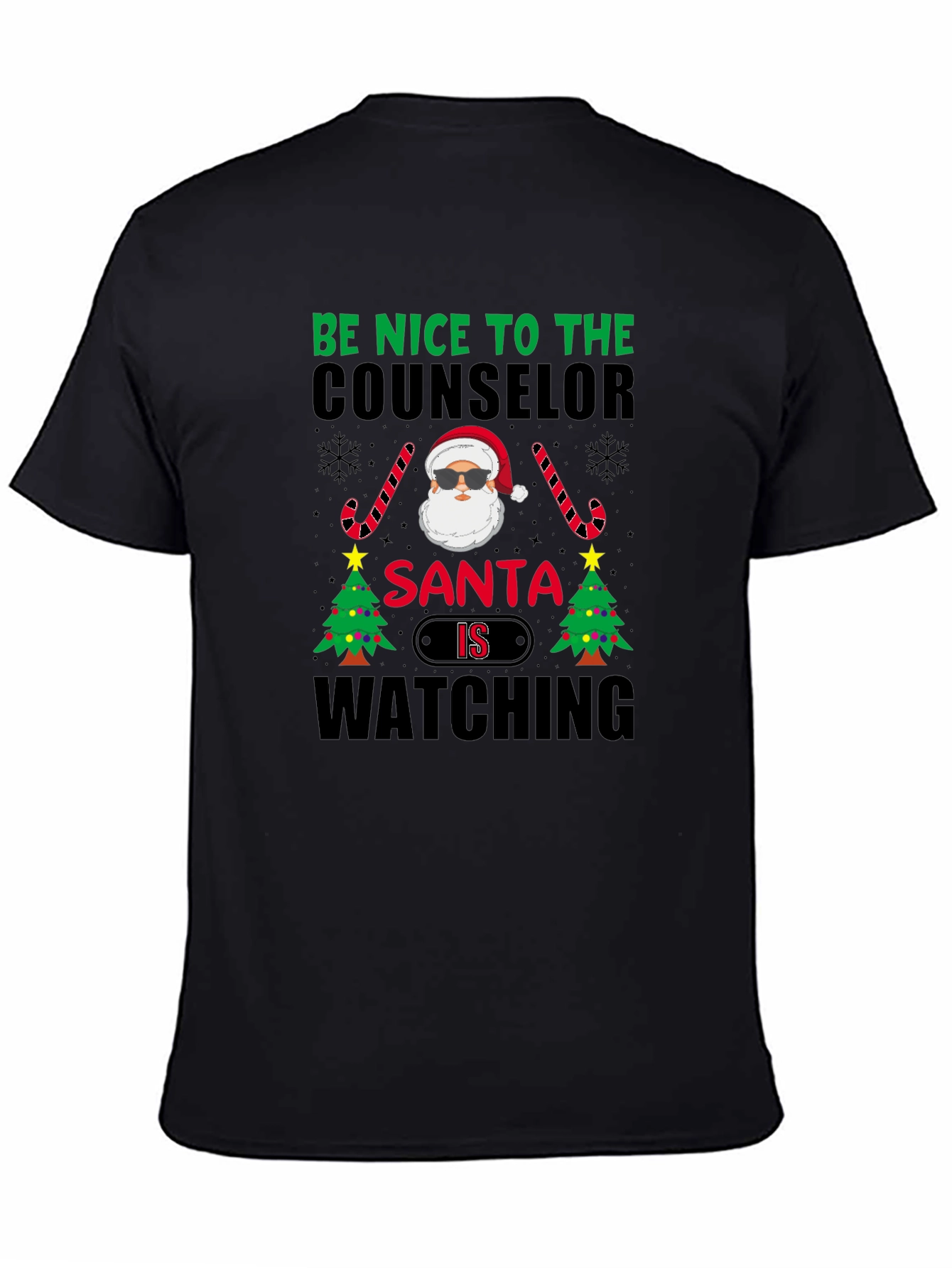 Funny Counselor Santa Watching Christmas T-Shirt