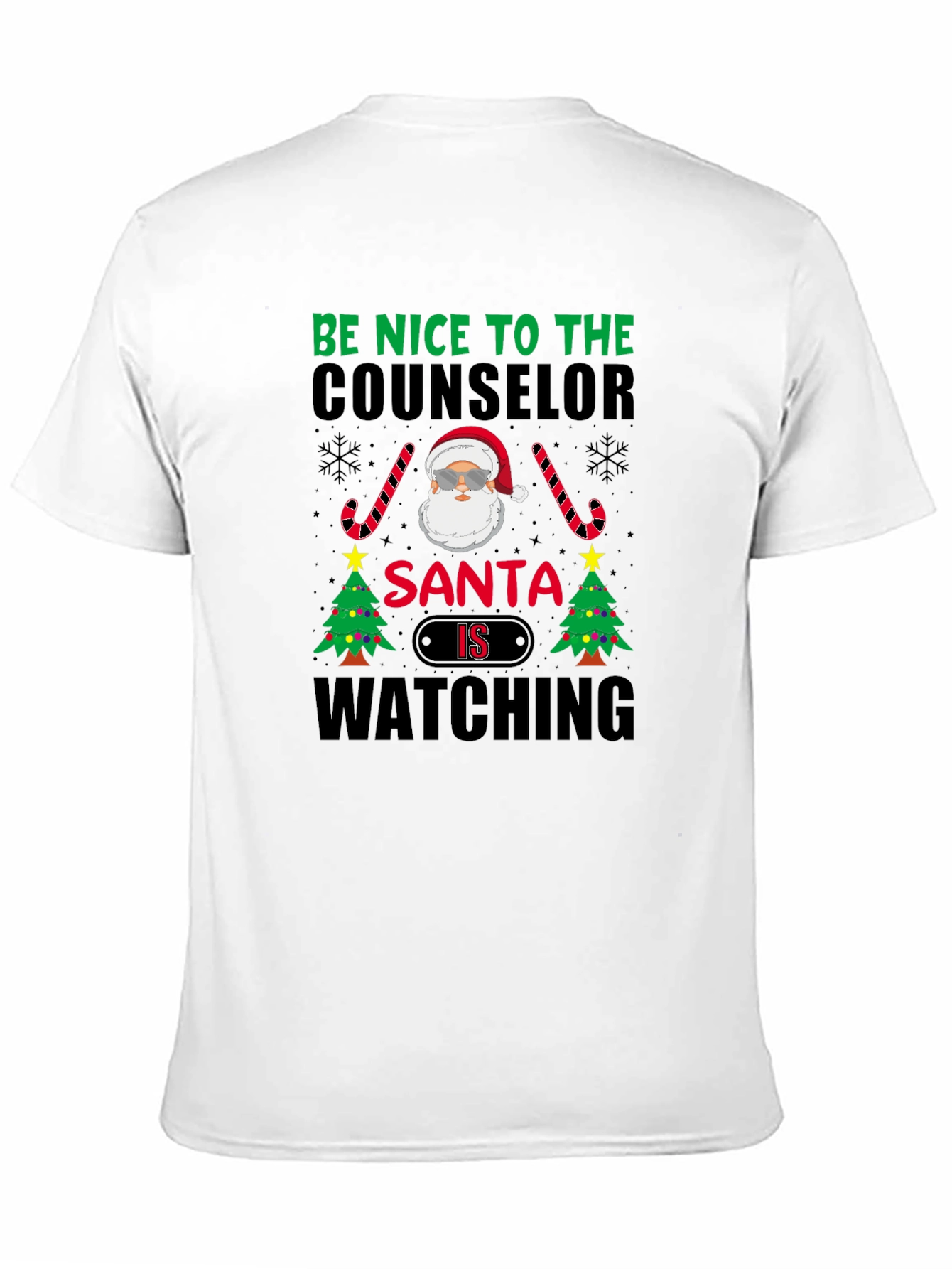 Funny Counselor Santa Watching Christmas T-Shirt