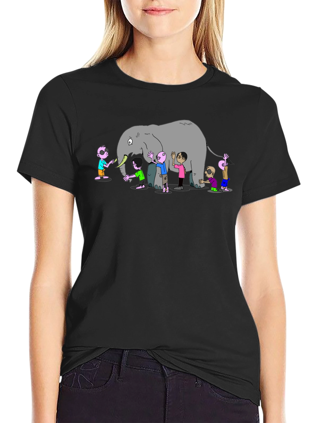 Blind Men & Elephant Graphic T-Shirt
