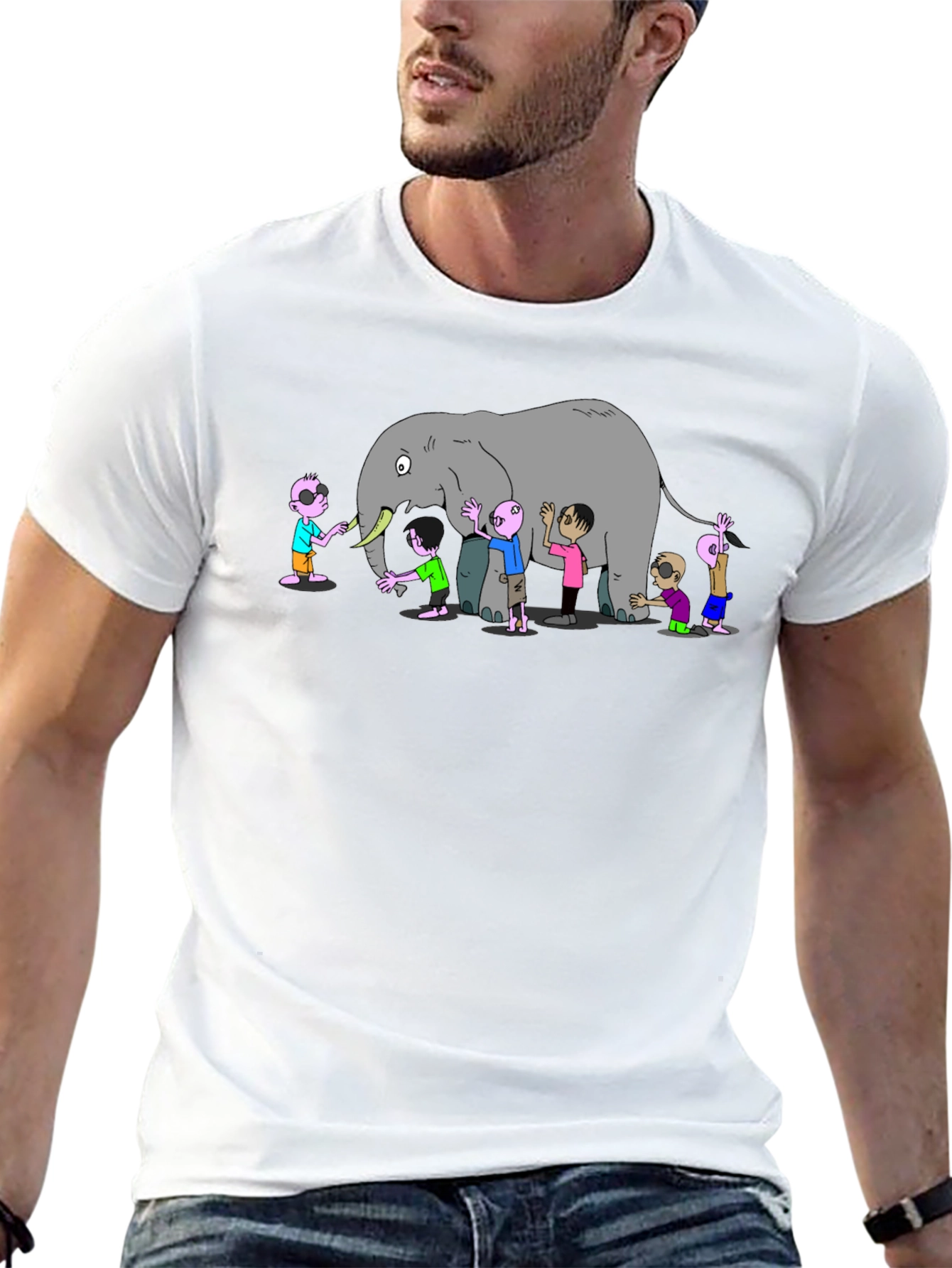 Blind Men & Elephant Graphic T-Shirt
