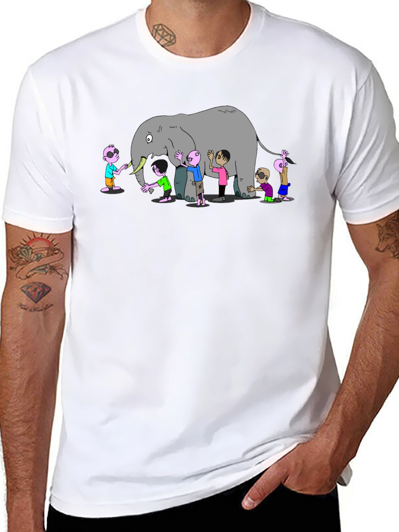 Blind Men & Elephant Graphic T-Shirt