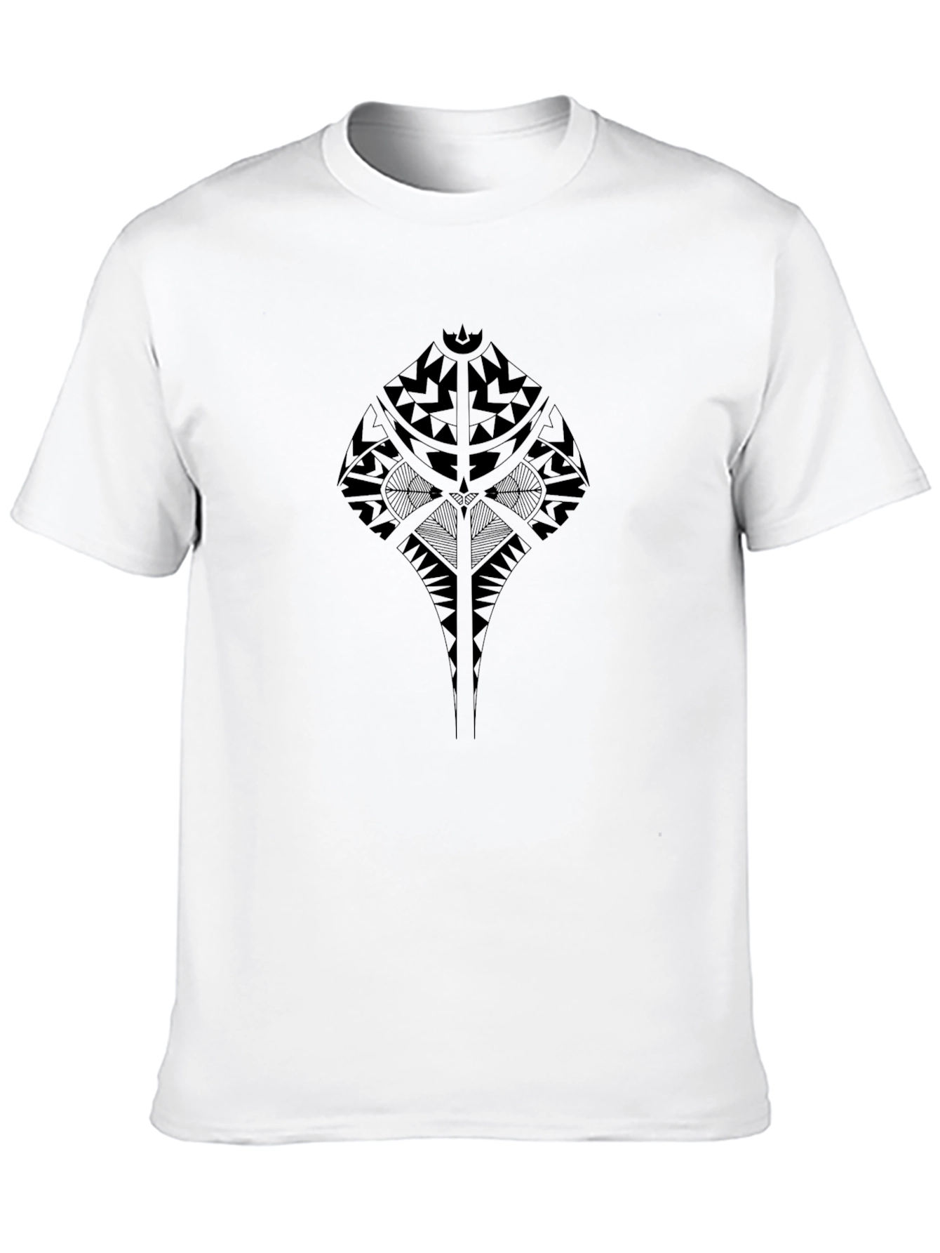 Tribal Stingray Graphic Mens Black T-Shirt