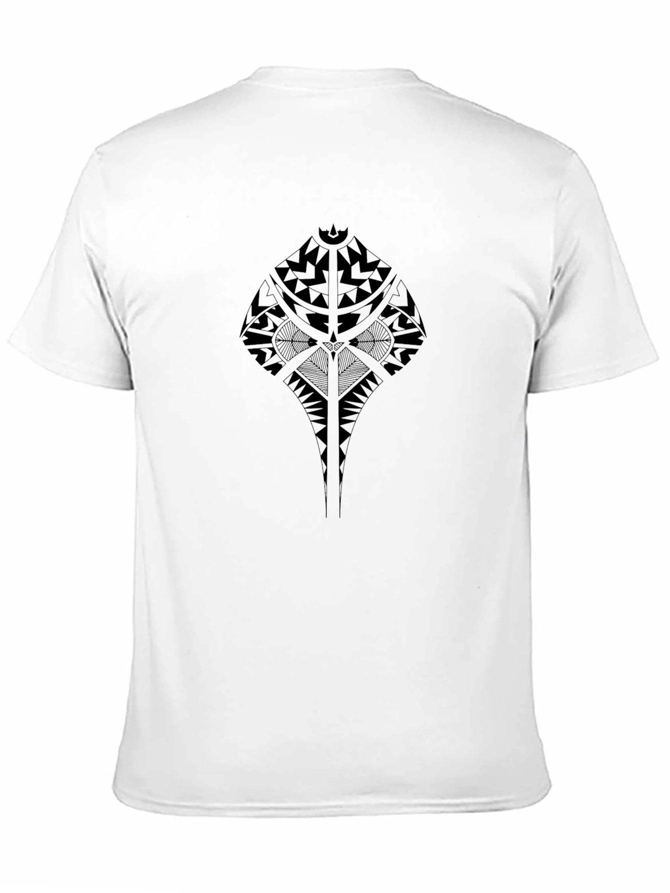 Tribal Stingray Graphic Mens Black T-Shirt