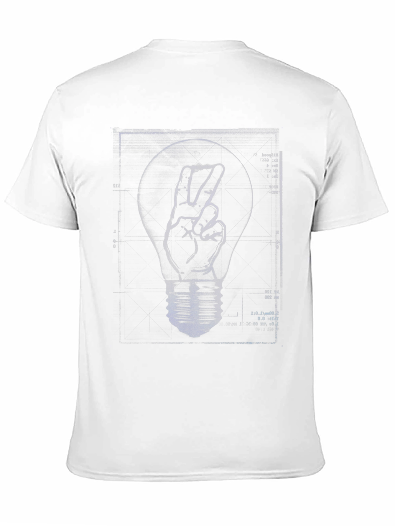 Peace Hand Lightbulb Black T-Shirt