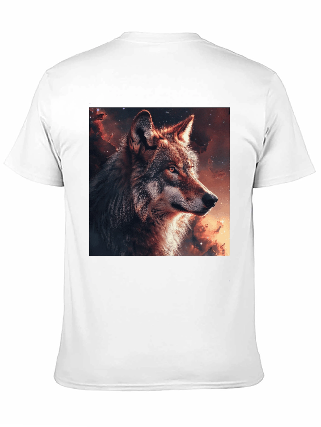 Wolf Galaxy Graphic T-Shirt - Mens Black Tee