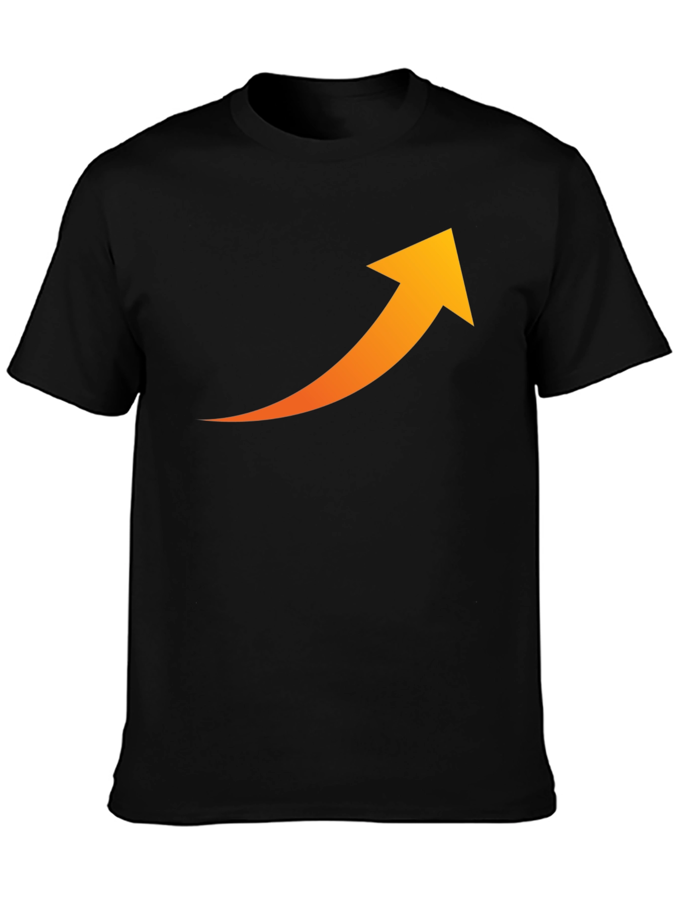 Upward Trend Tee - Black Cotton Arrow Graphic