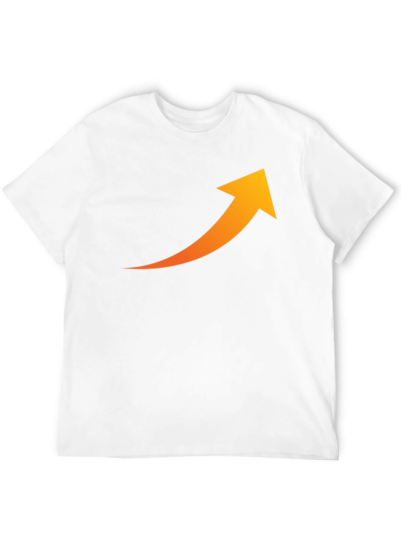 Upward Trend Tee - Black Cotton Arrow Graphic