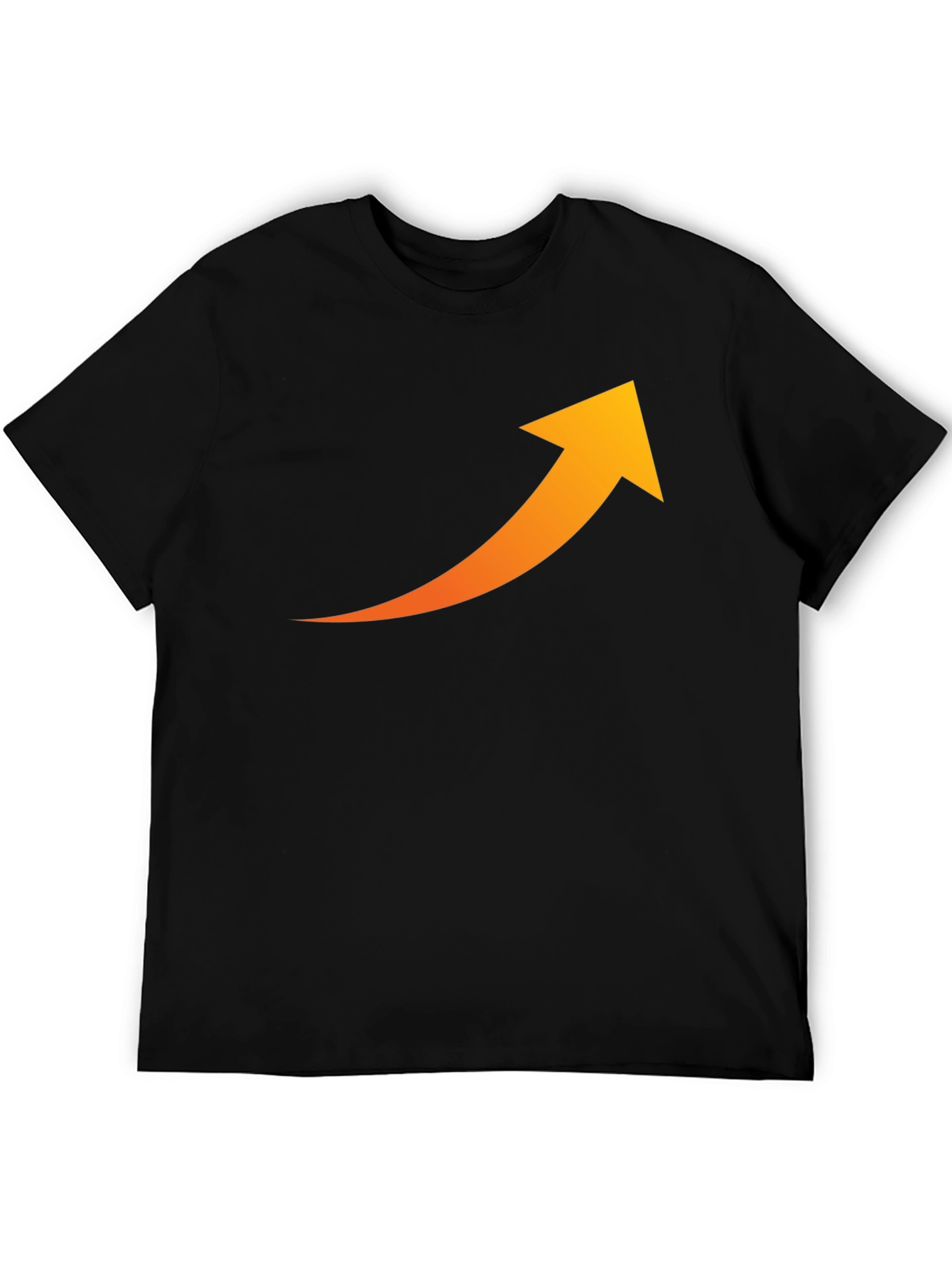 Upward Trend Tee - Black Cotton Arrow Graphic