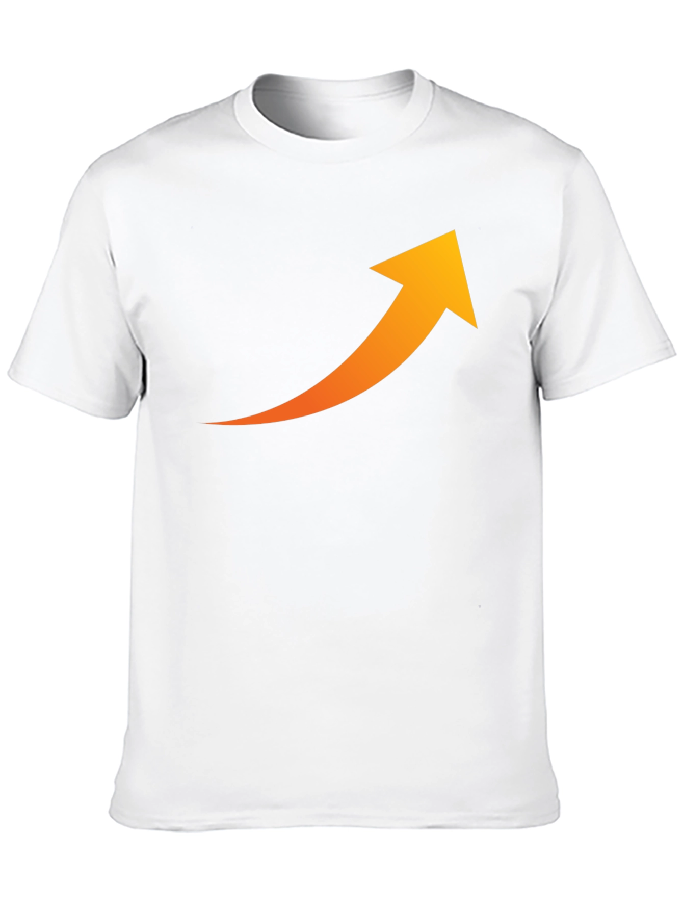 Upward Trend Tee - Black Cotton Arrow Graphic