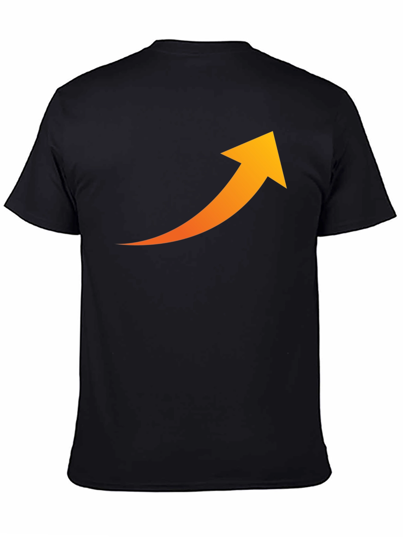 Upward Trend Tee - Black Cotton Arrow Graphic