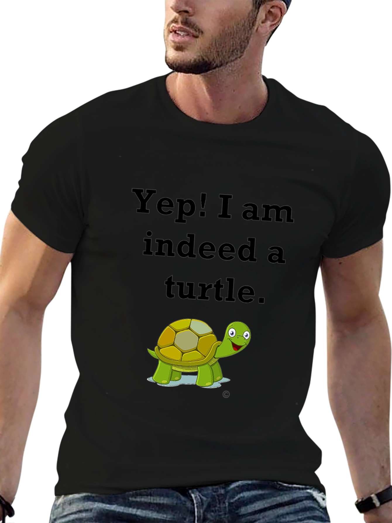 Yep! I am Indeed a Turtle Black T-Shirt