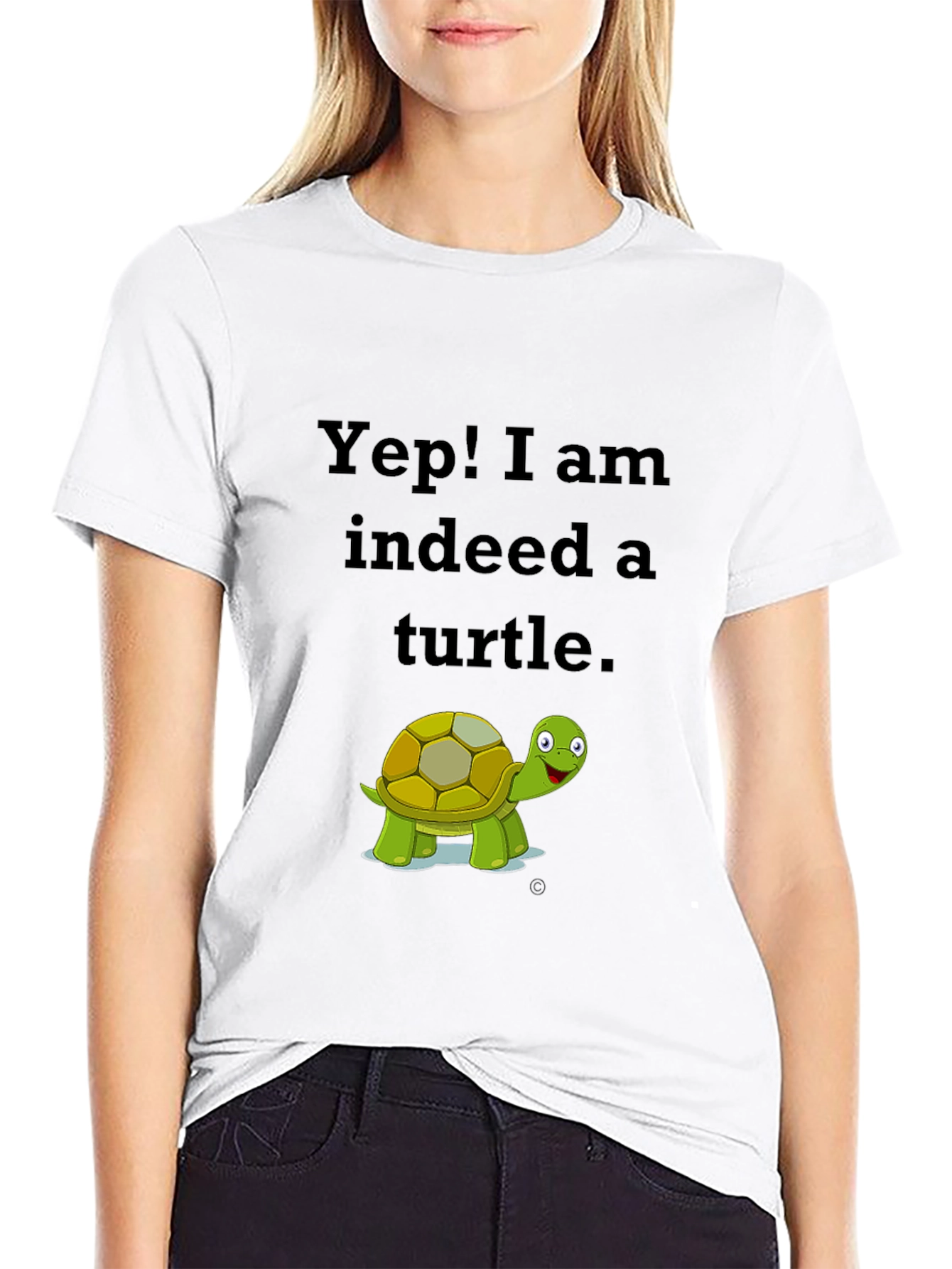 Yep! I am Indeed a Turtle Black T-Shirt