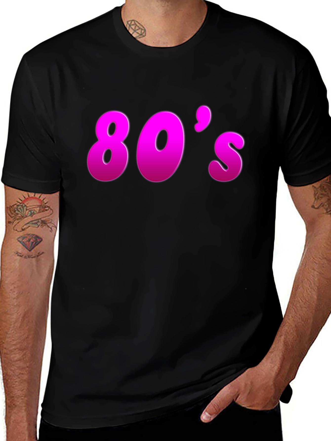 80s Graphic Black T-Shirt