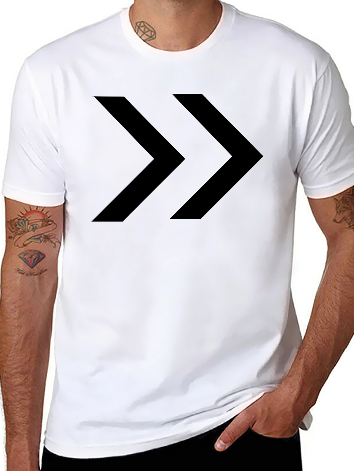 Forward Arrow Graphic Black T-Shirt