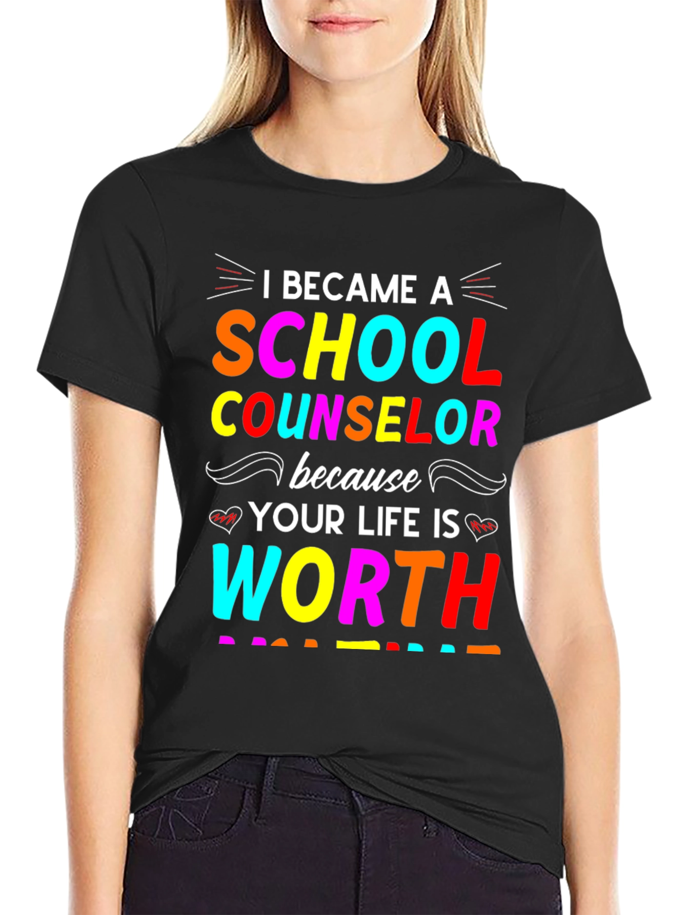 School Counselor Worth It Graphic T-Shirt