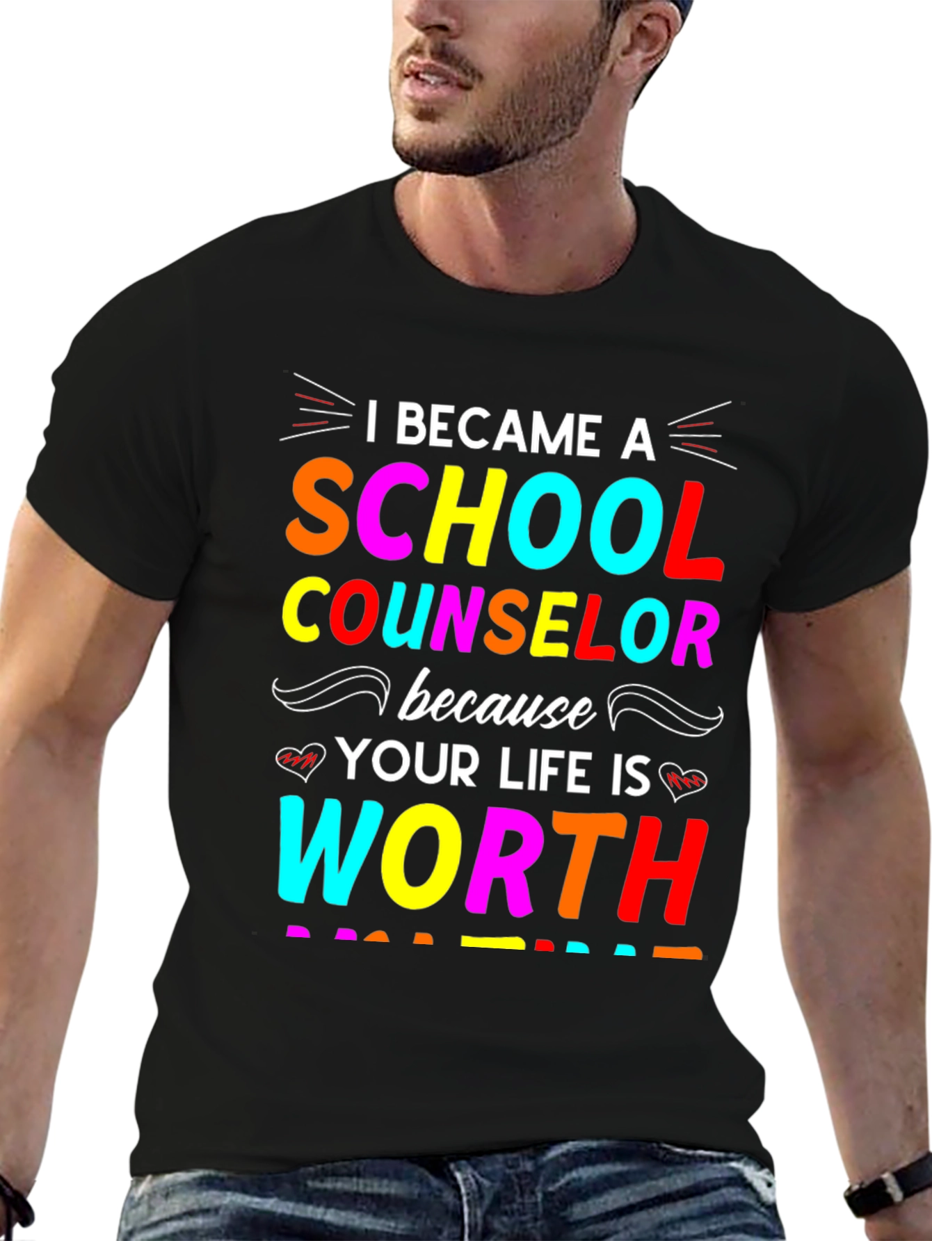 School Counselor Worth It Graphic T-Shirt