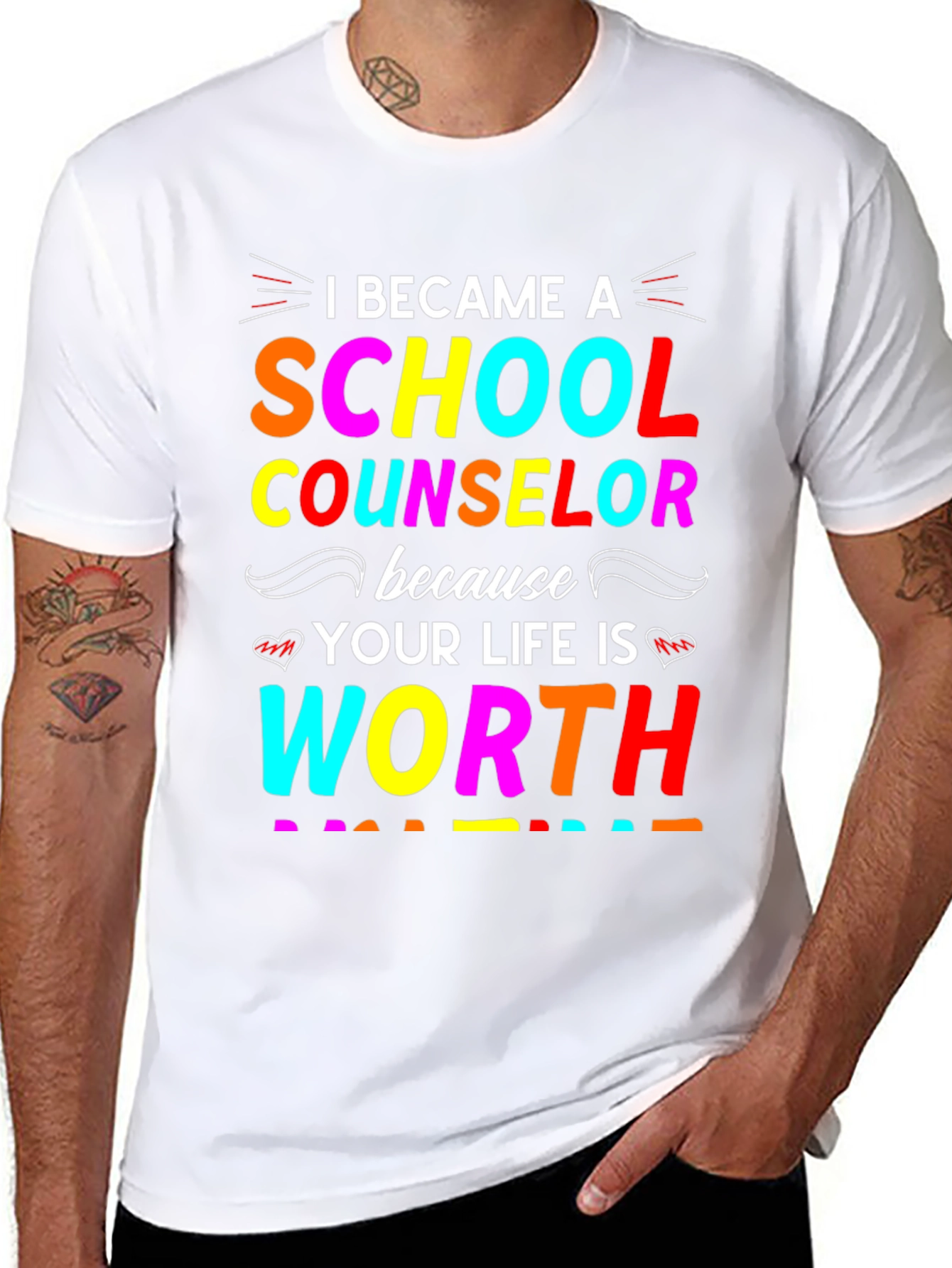 School Counselor Worth It Graphic T-Shirt