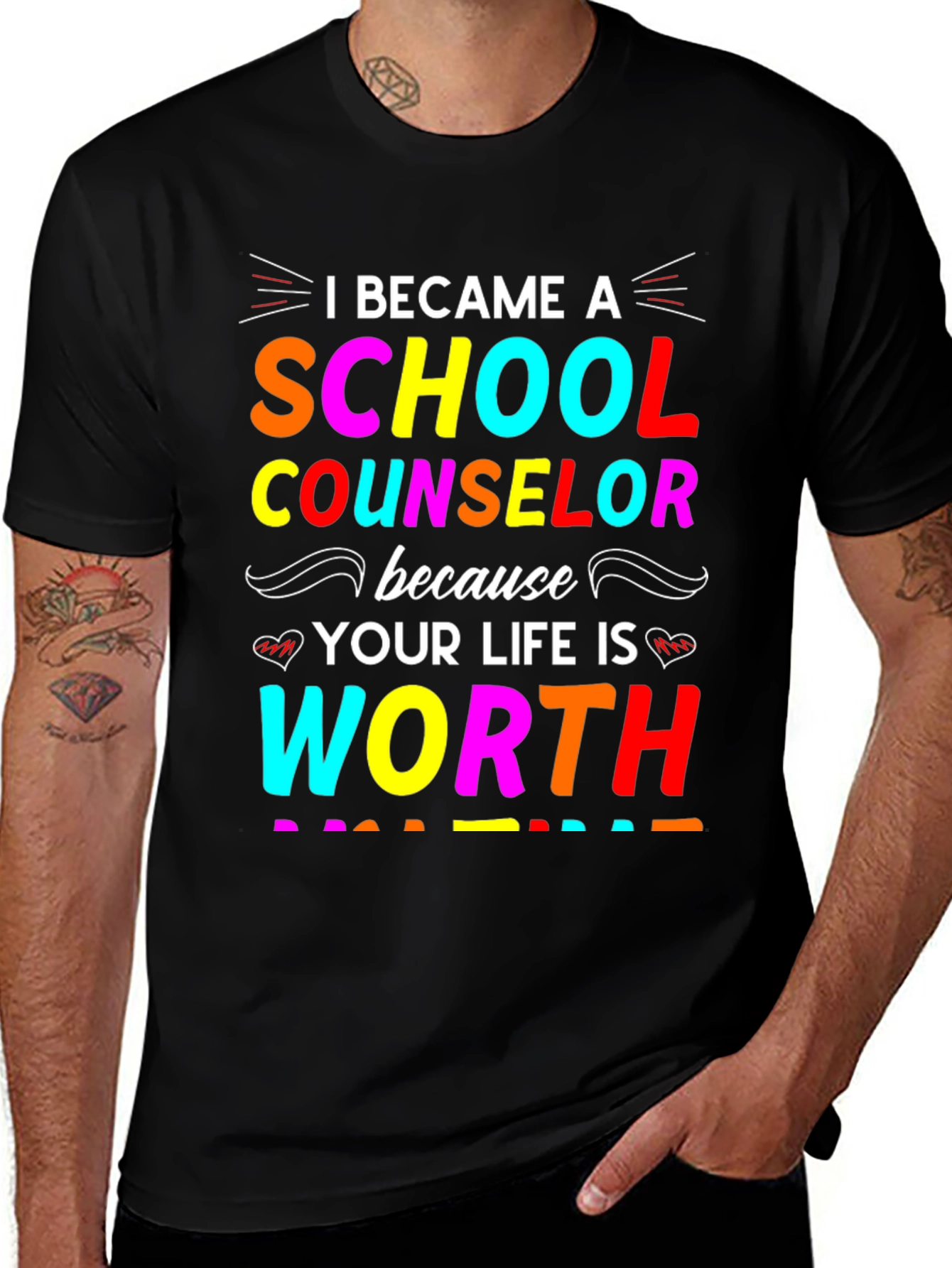 School Counselor Worth It Graphic T-Shirt