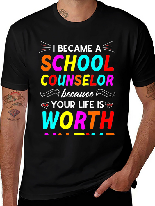 School Counselor Worth It Graphic T-Shirt