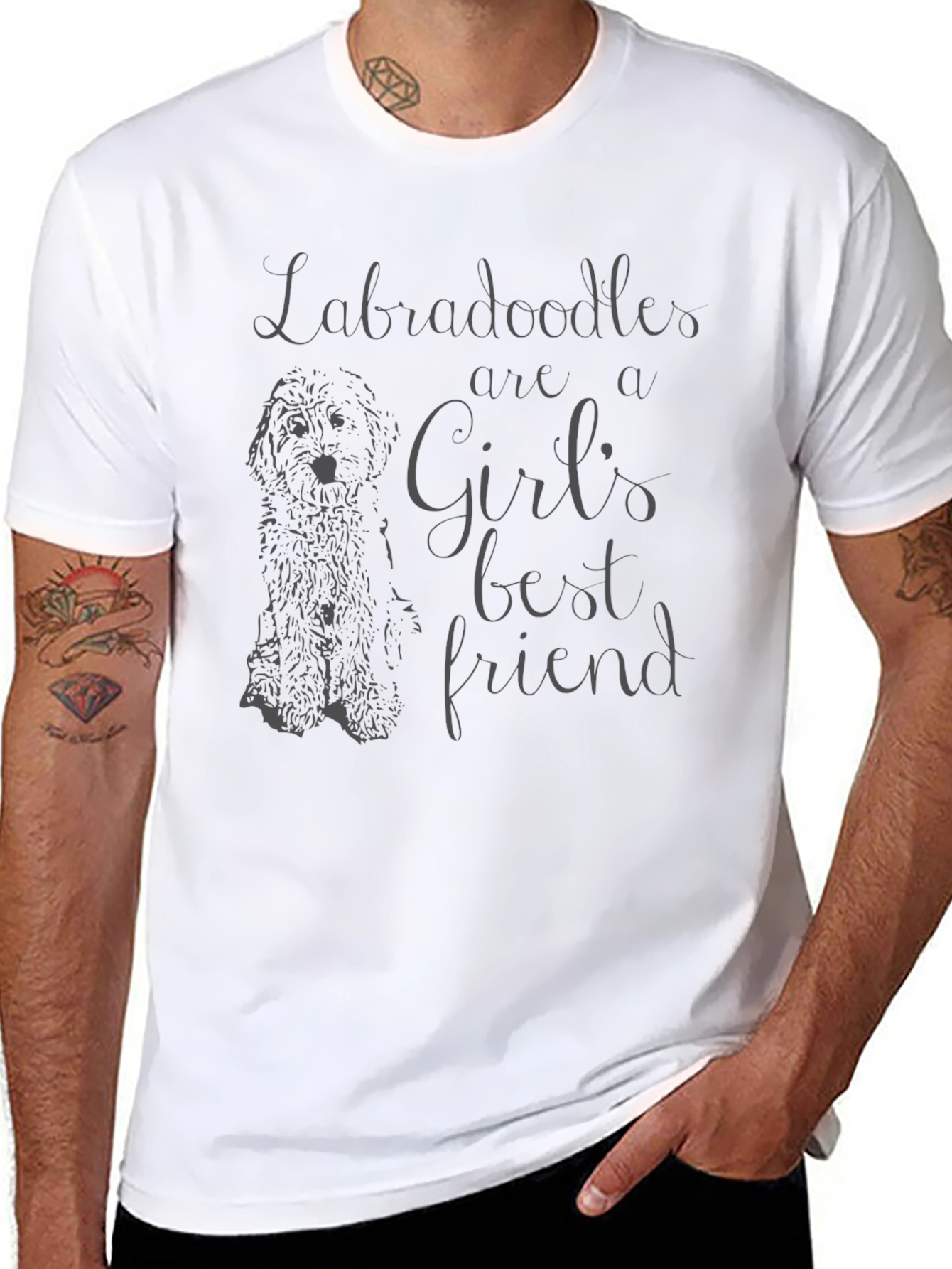Labradoodle Girls Best Friend Graphic T-Shirt
