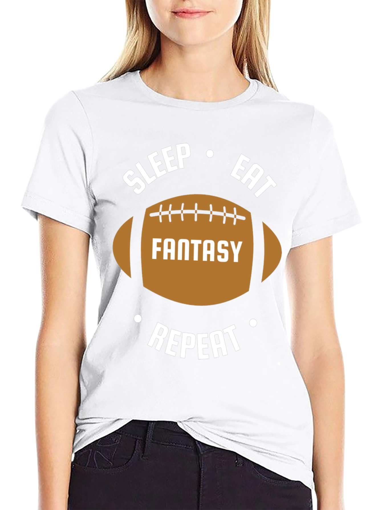 Fantasy Football T-Shirt - Sleep Eat Repeat
