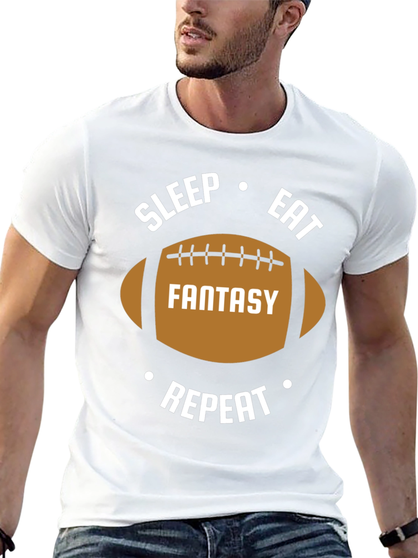 Fantasy Football T-Shirt - Sleep Eat Repeat