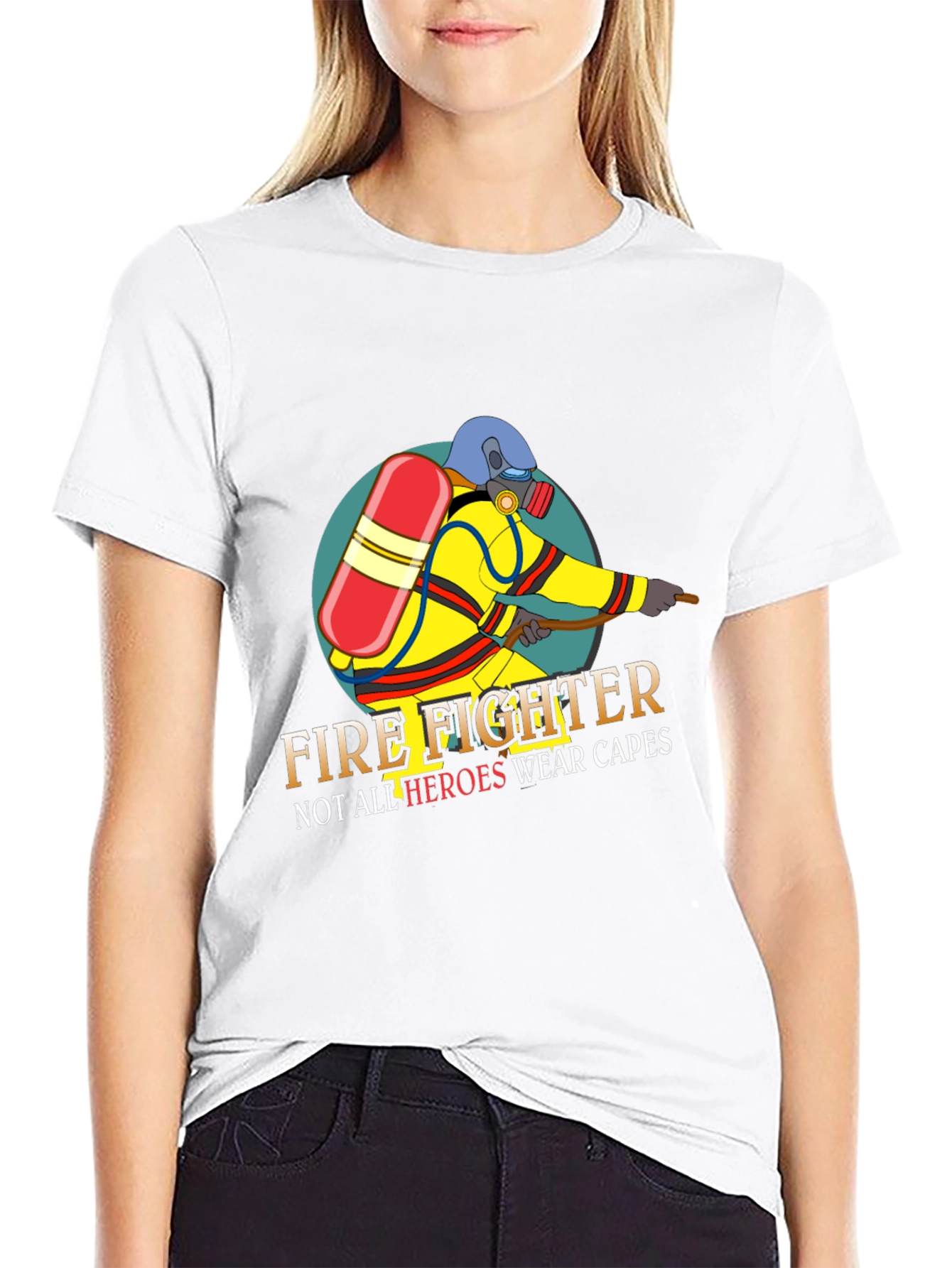 Firefighter Hero T-Shirt - Not All Heroes Wear Capes