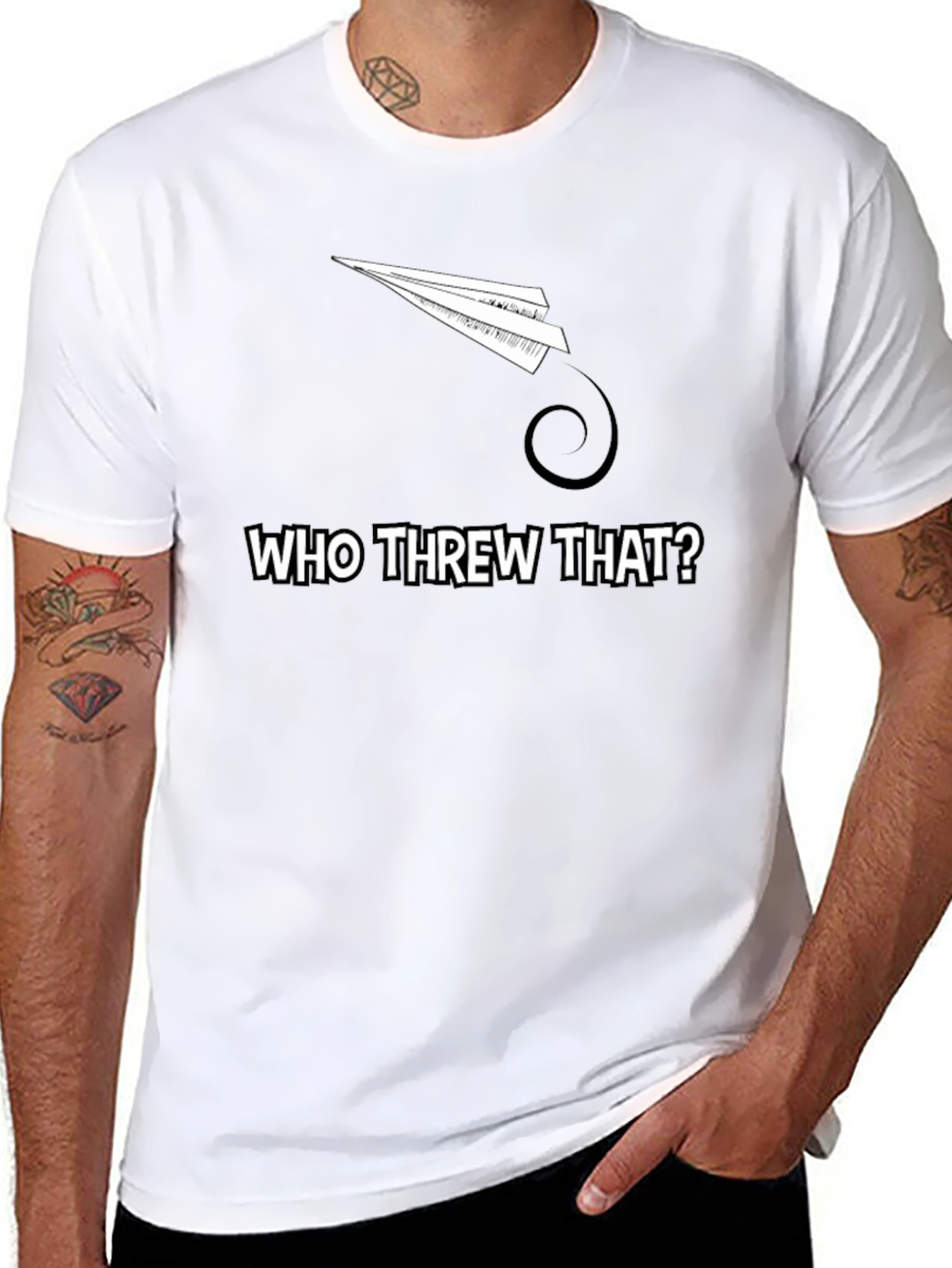 Who Threw That Paper Airplane T-Shirt