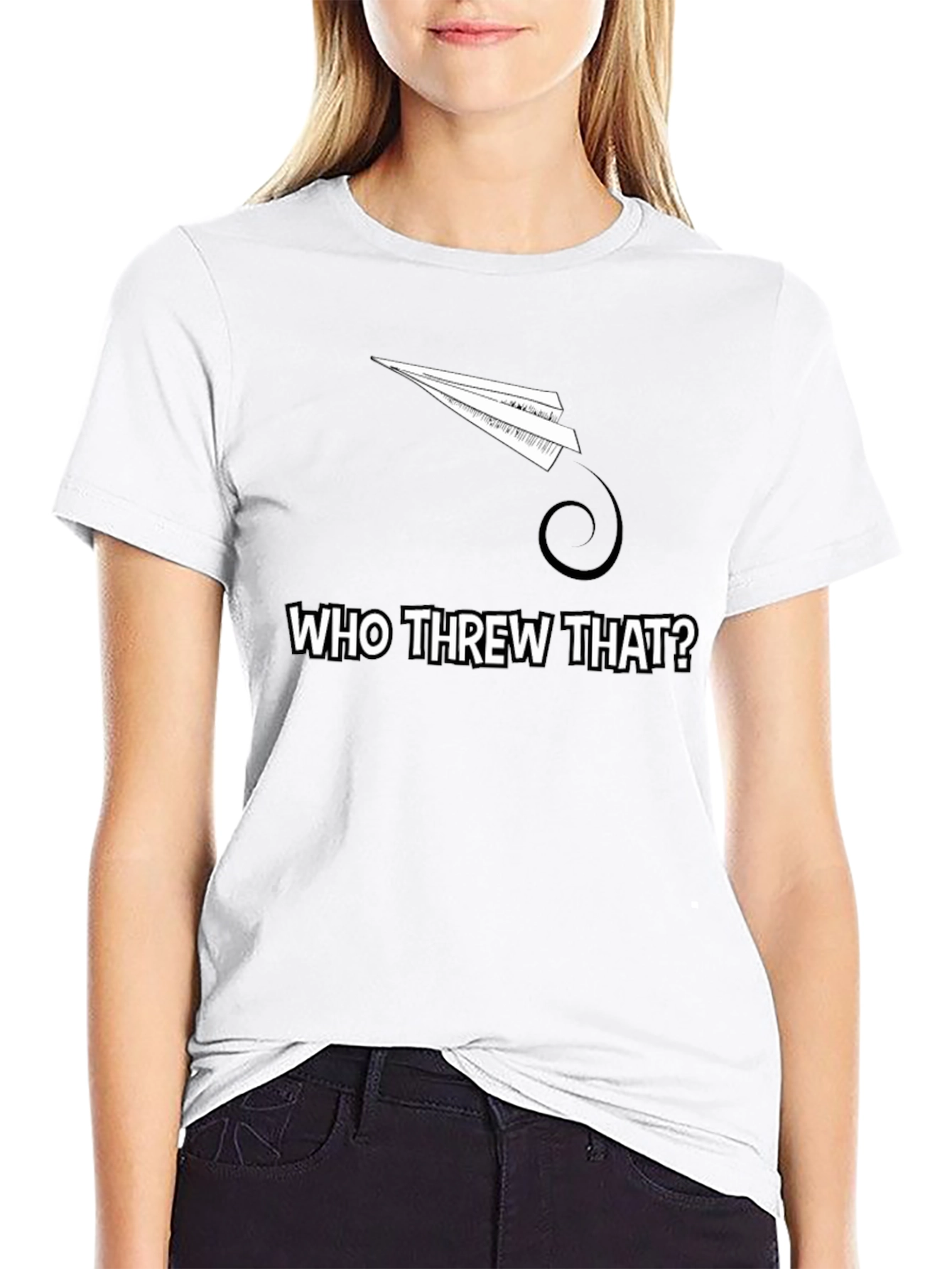 Who Threw That Paper Airplane T-Shirt
