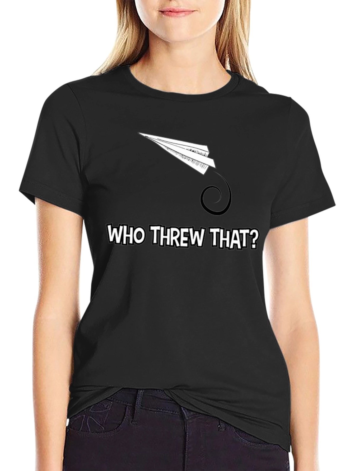 Who Threw That Paper Airplane T-Shirt