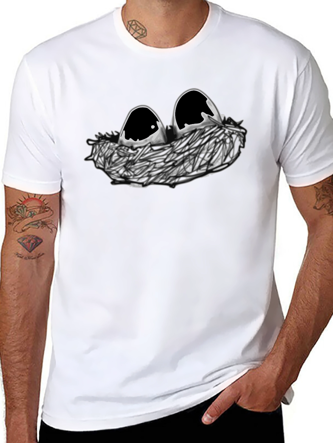 Nest Egg Graphic Tee - Black