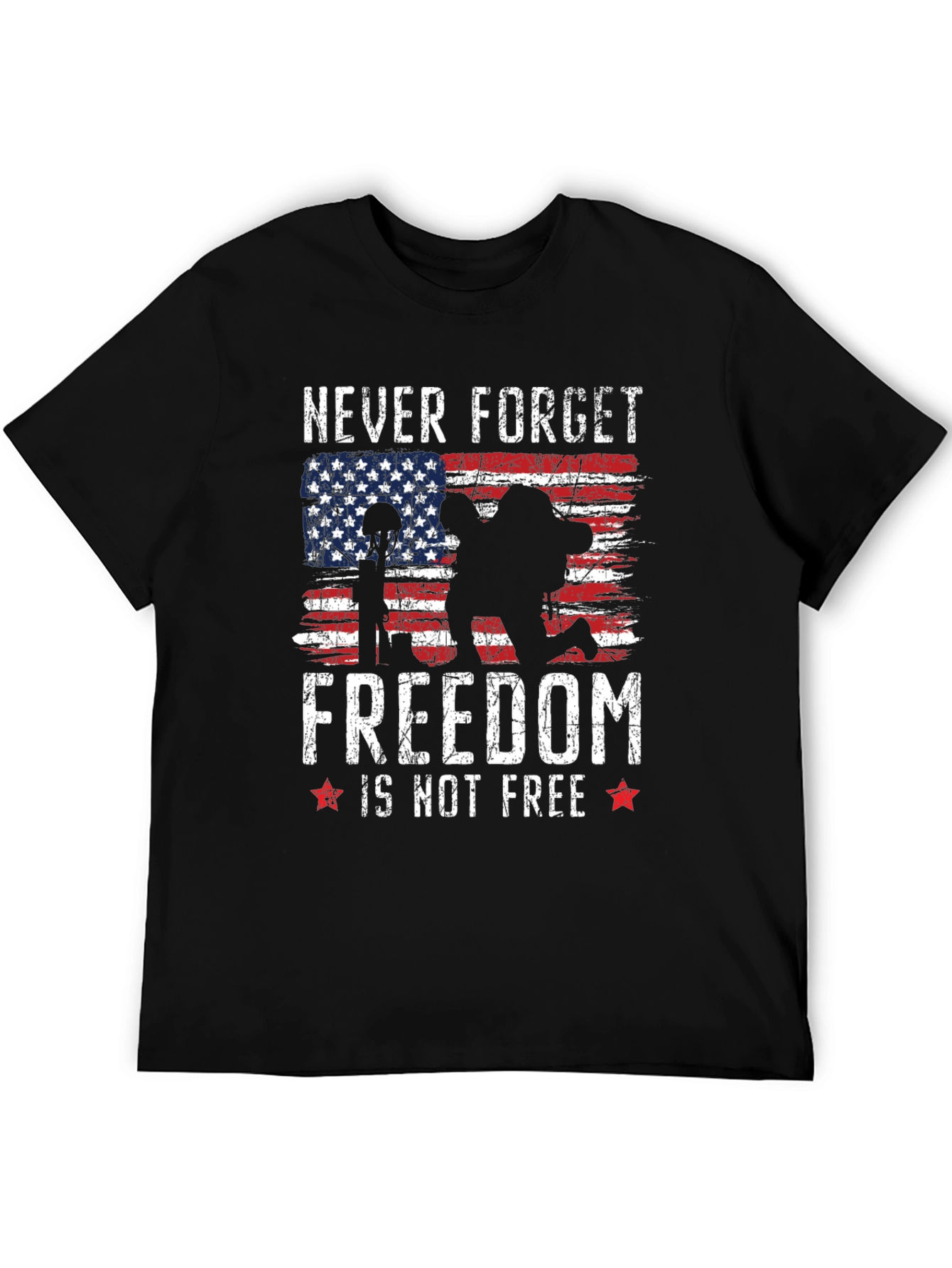 Never Forget Freedom T-Shirt - Patriotic Military Tee