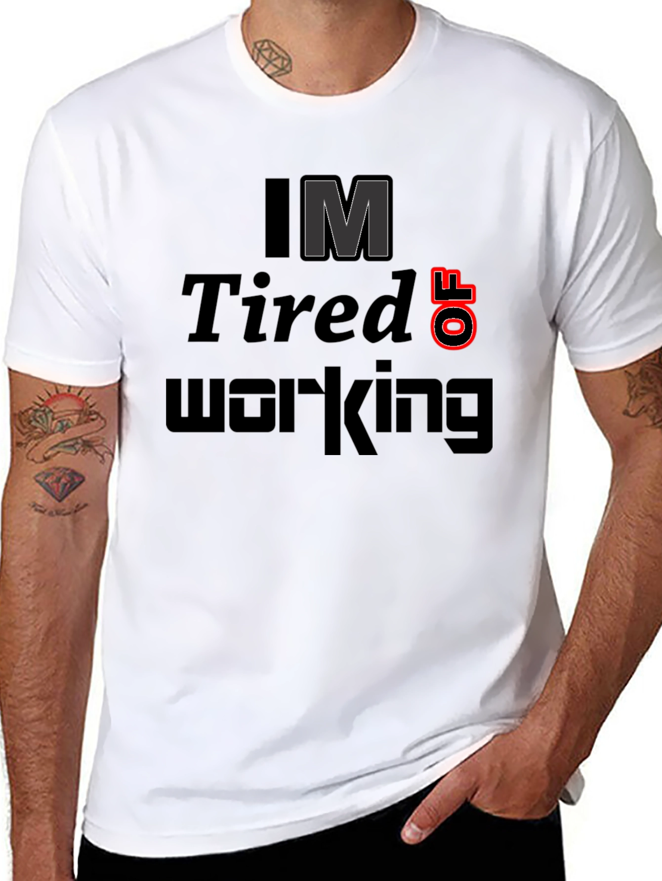 Im Tired of Working Black T-Shirt