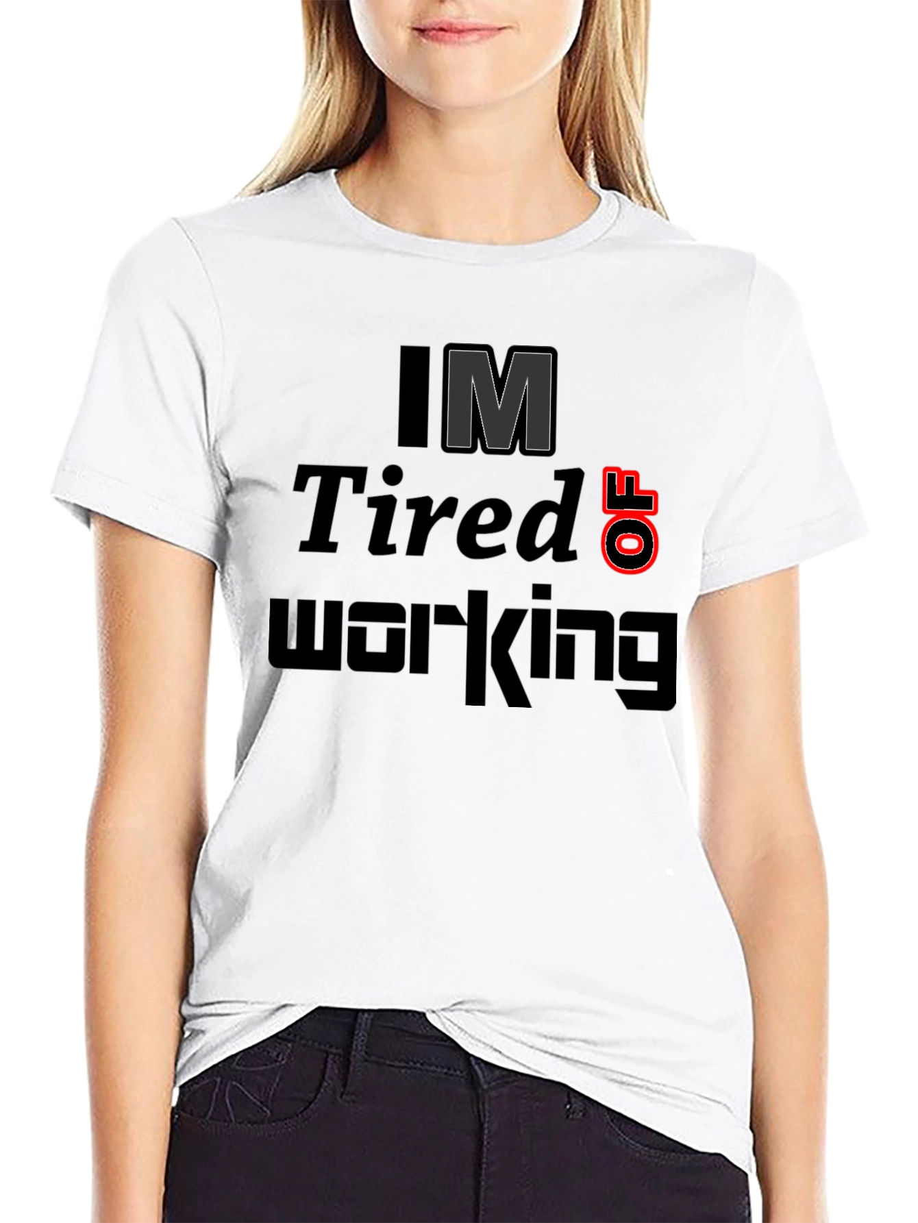 Im Tired of Working Black T-Shirt