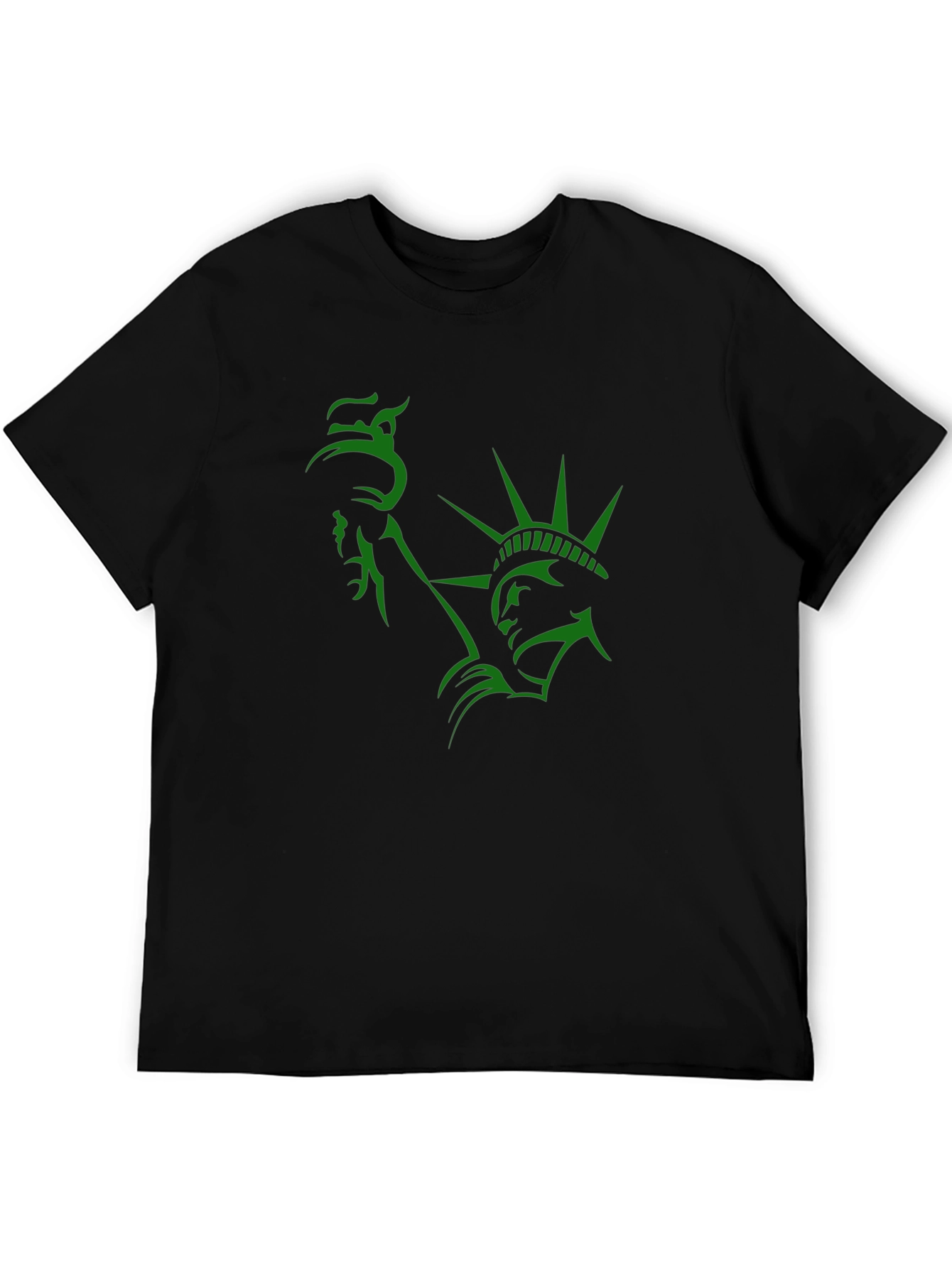 Statue of Liberty Graphic Tee - Black Cotton Blend