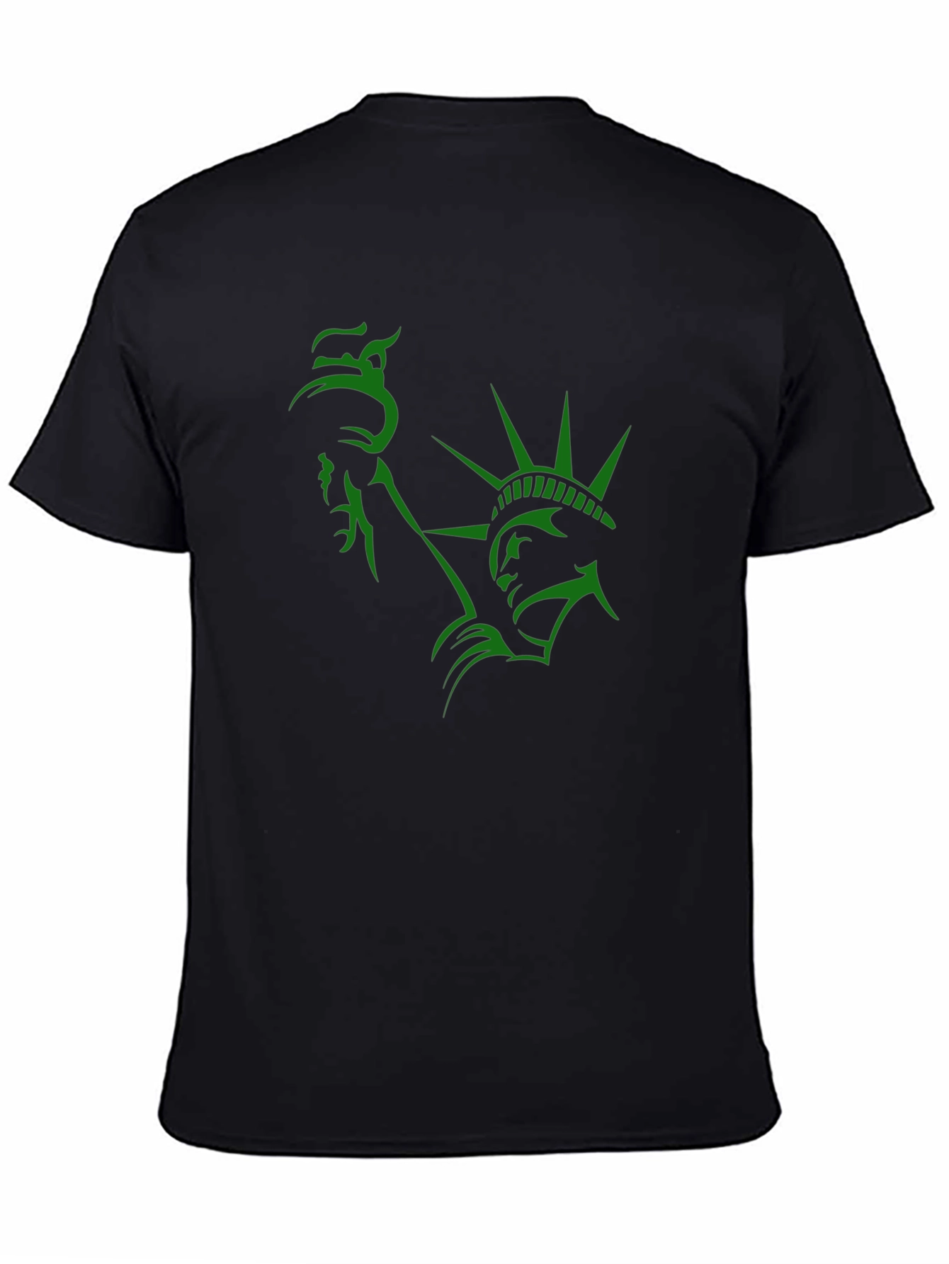 Statue of Liberty Graphic Tee - Black Cotton Blend
