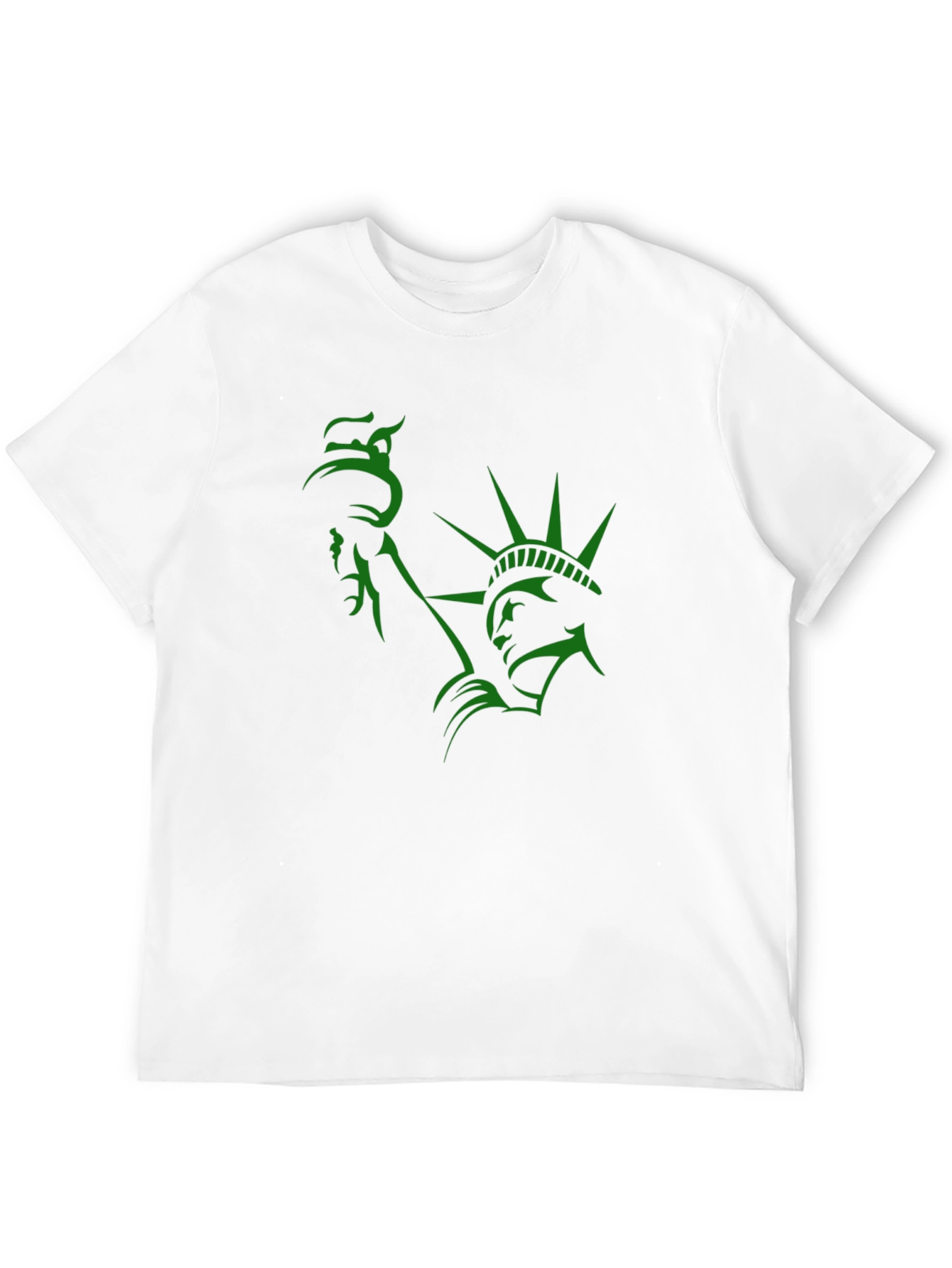 Statue of Liberty Graphic Tee - Black Cotton Blend