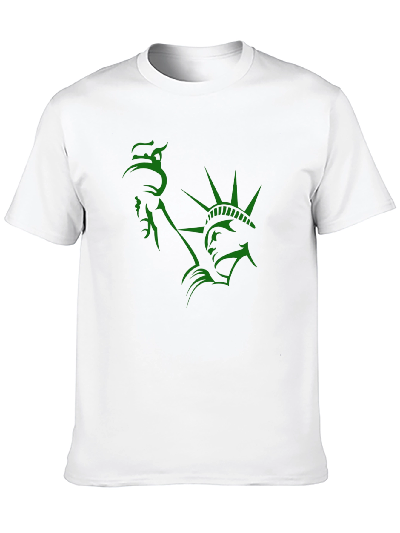 Statue of Liberty Graphic Tee - Black Cotton Blend