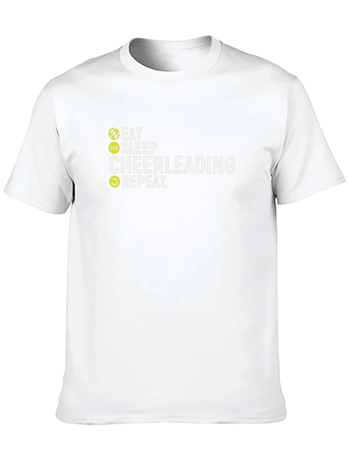 Eat Sleep Cheerleading Repeat Black T-Shirt