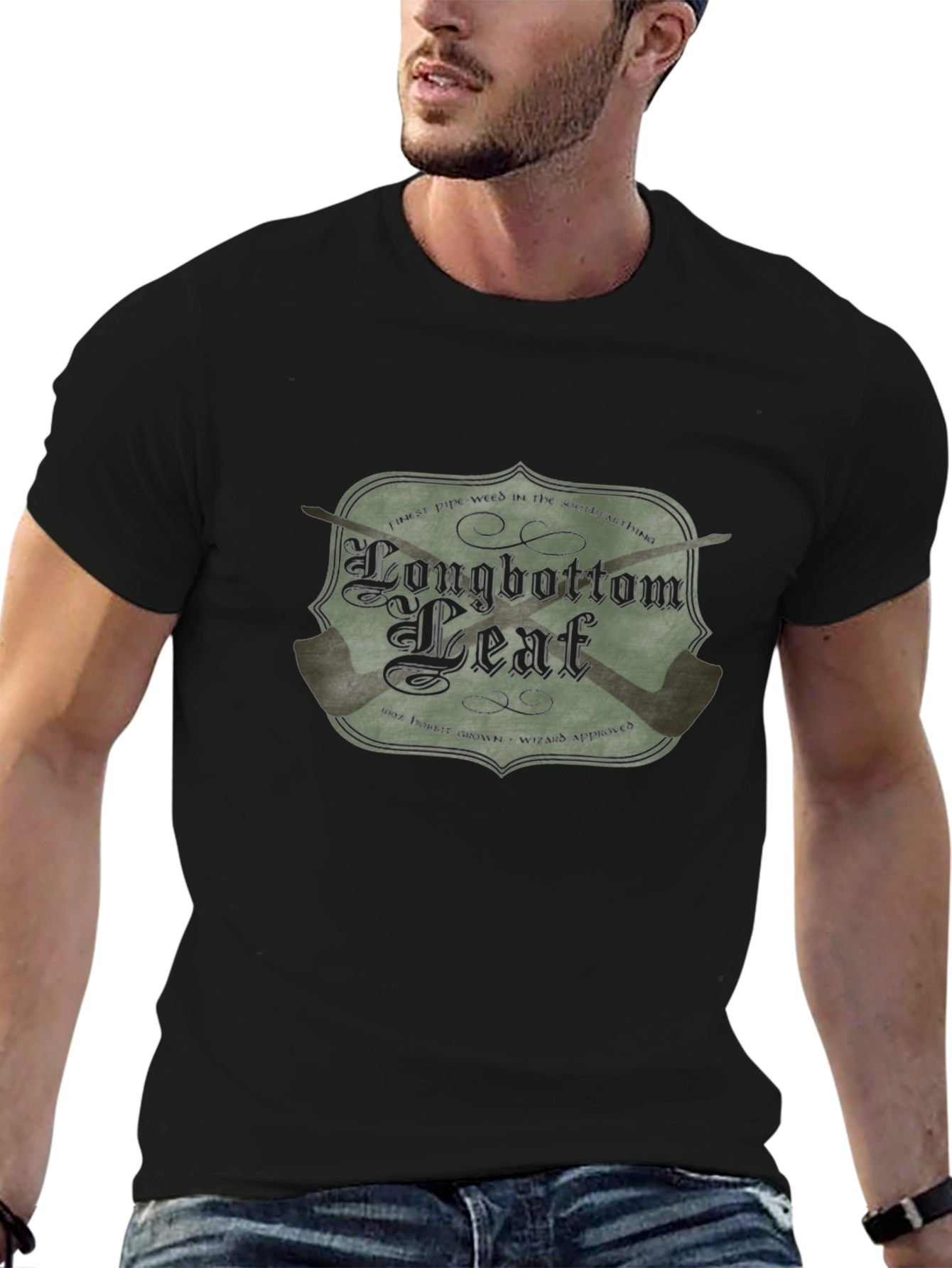 Longbottom Leaf Hobbit Wizard Pipe Weed T-Shirt