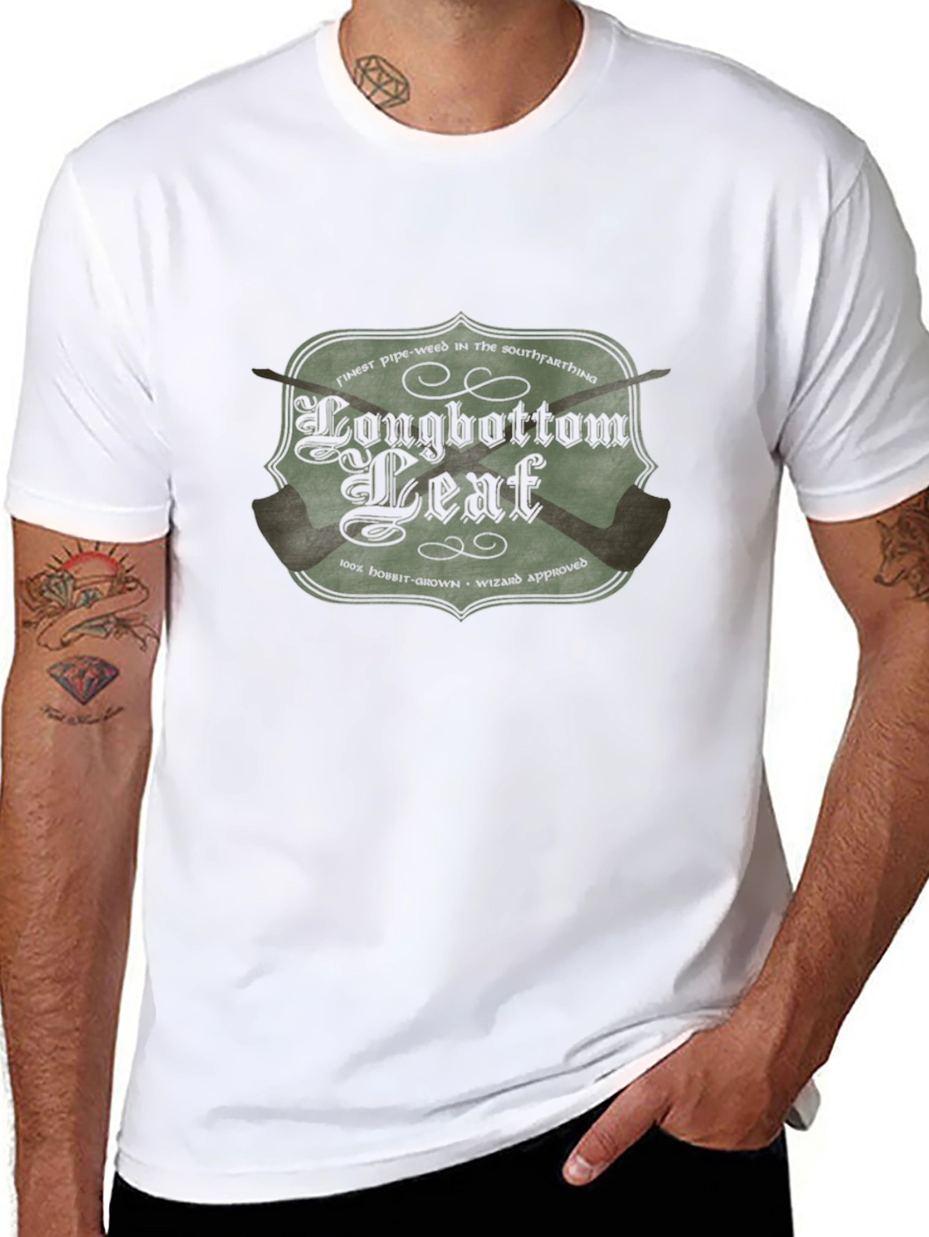 Longbottom Leaf Hobbit Wizard Pipe Weed T-Shirt